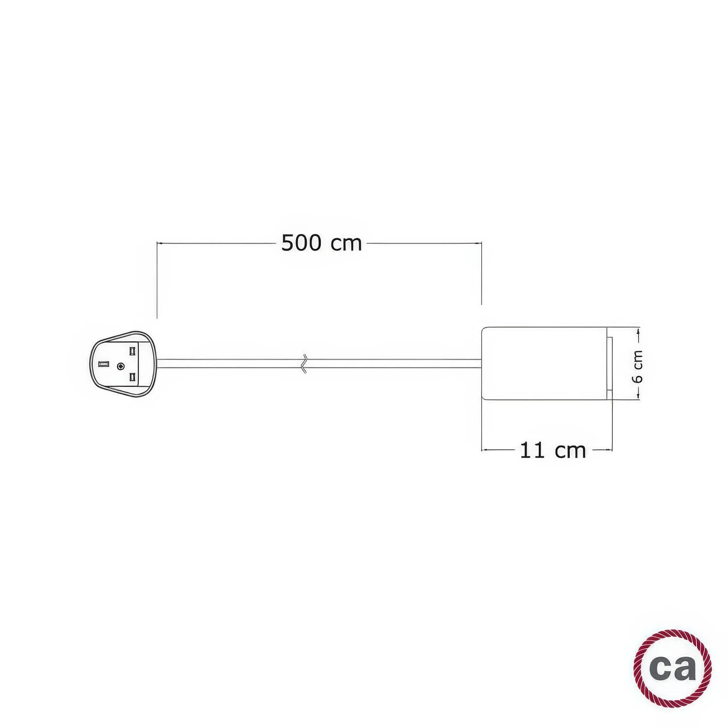 Snake Modulair Elegant, tragbare Außenlampe, 5 m Textilkabel, IP65-Lampenfassung und UK-Stecker – Weiß - Image 4