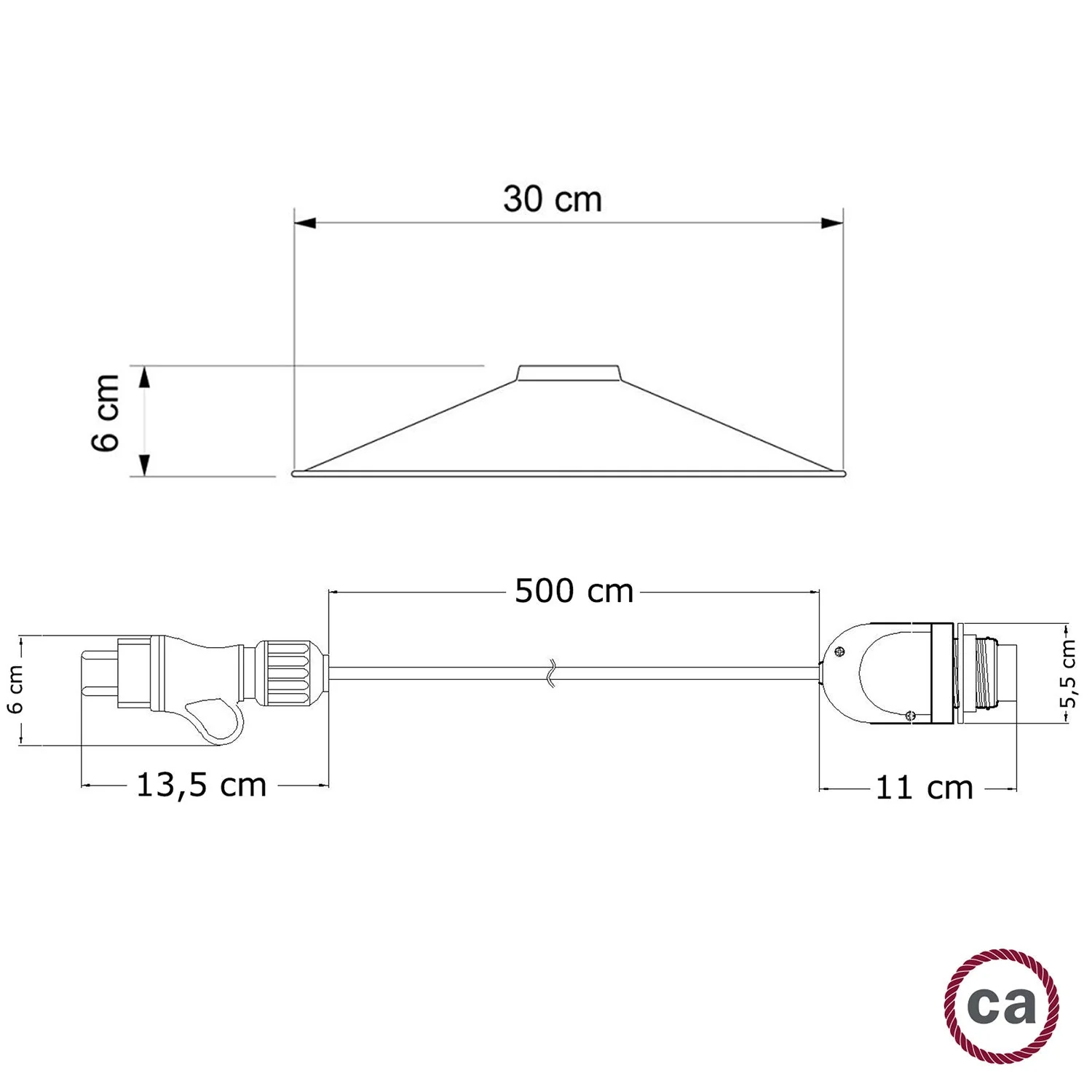 Snake Modulair mit Swing-Schirm, tragbare Lampe für den Außenbereich, 5 m Textilkabel, IP65-Fassung und Stecker – Schwarz - Image 4