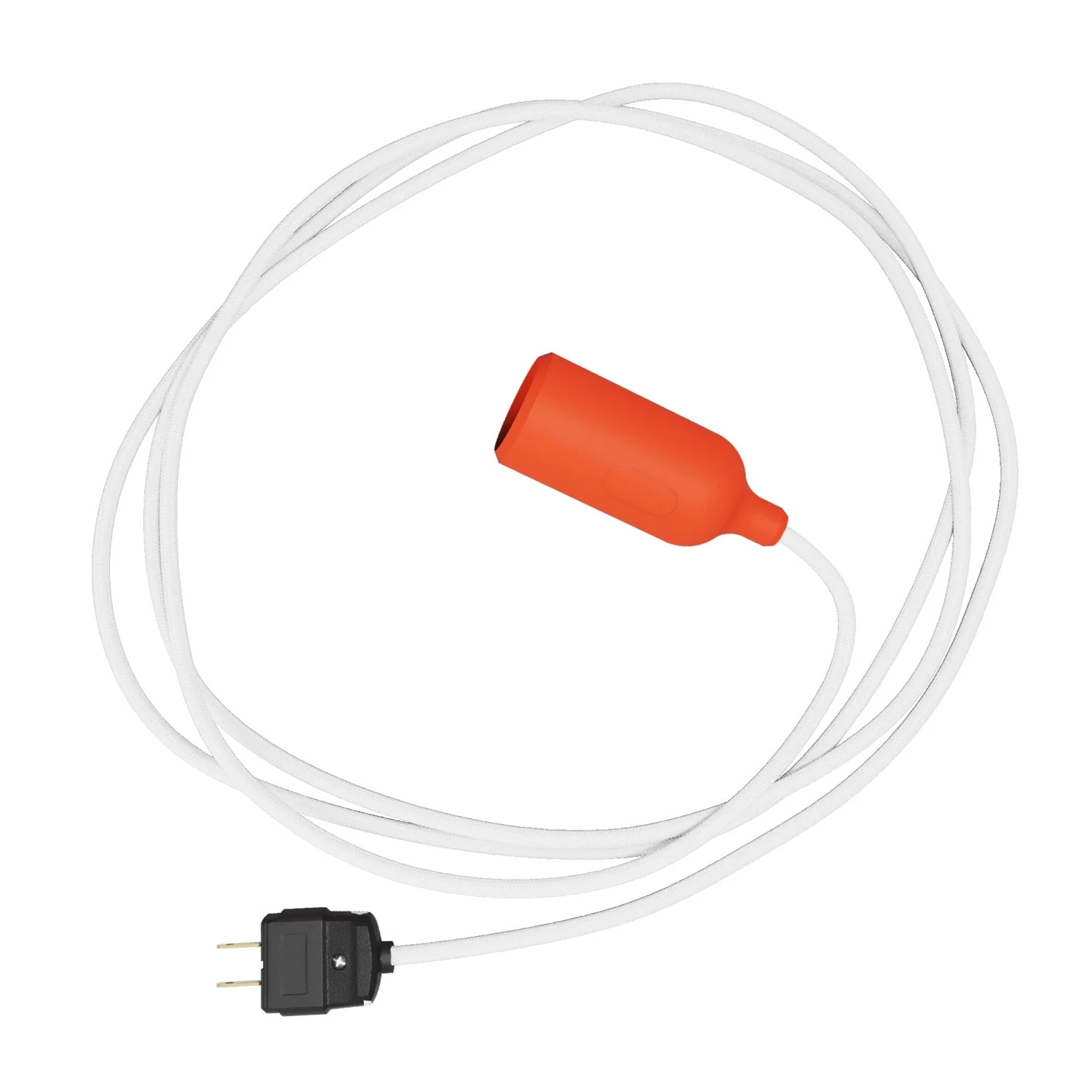Snake – Silikonlampe mit Schalter und Stecker Orange