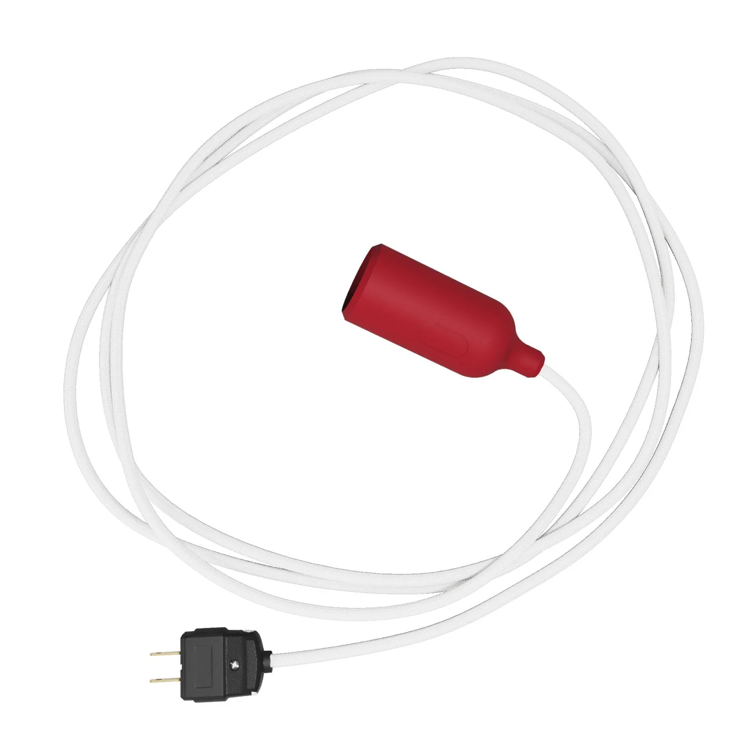 Snake – Silikonlampe mit Schalter und Stecker Rot