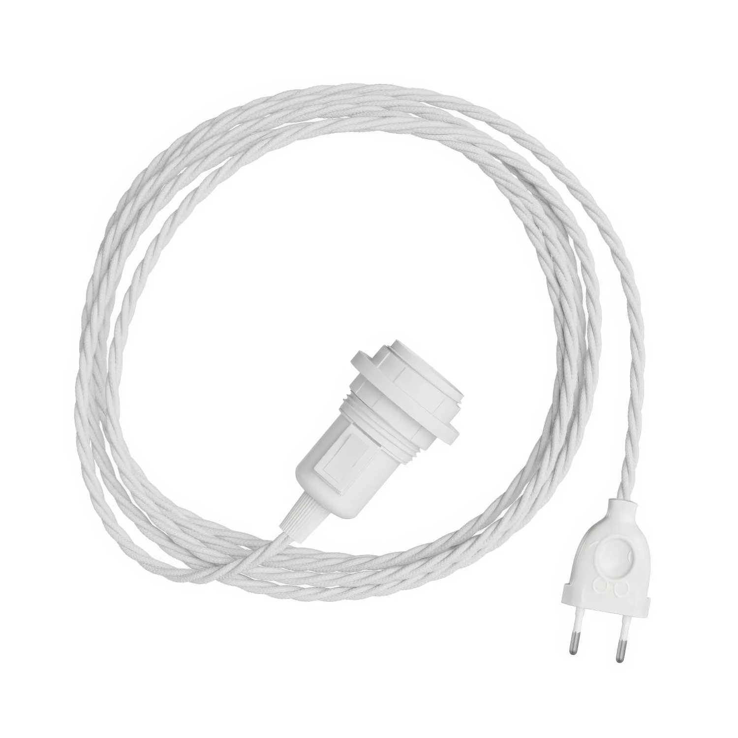 Snake Twisted für Schirme – Plug-in-Lampe mit geflochtenem Stoffkabel TC01