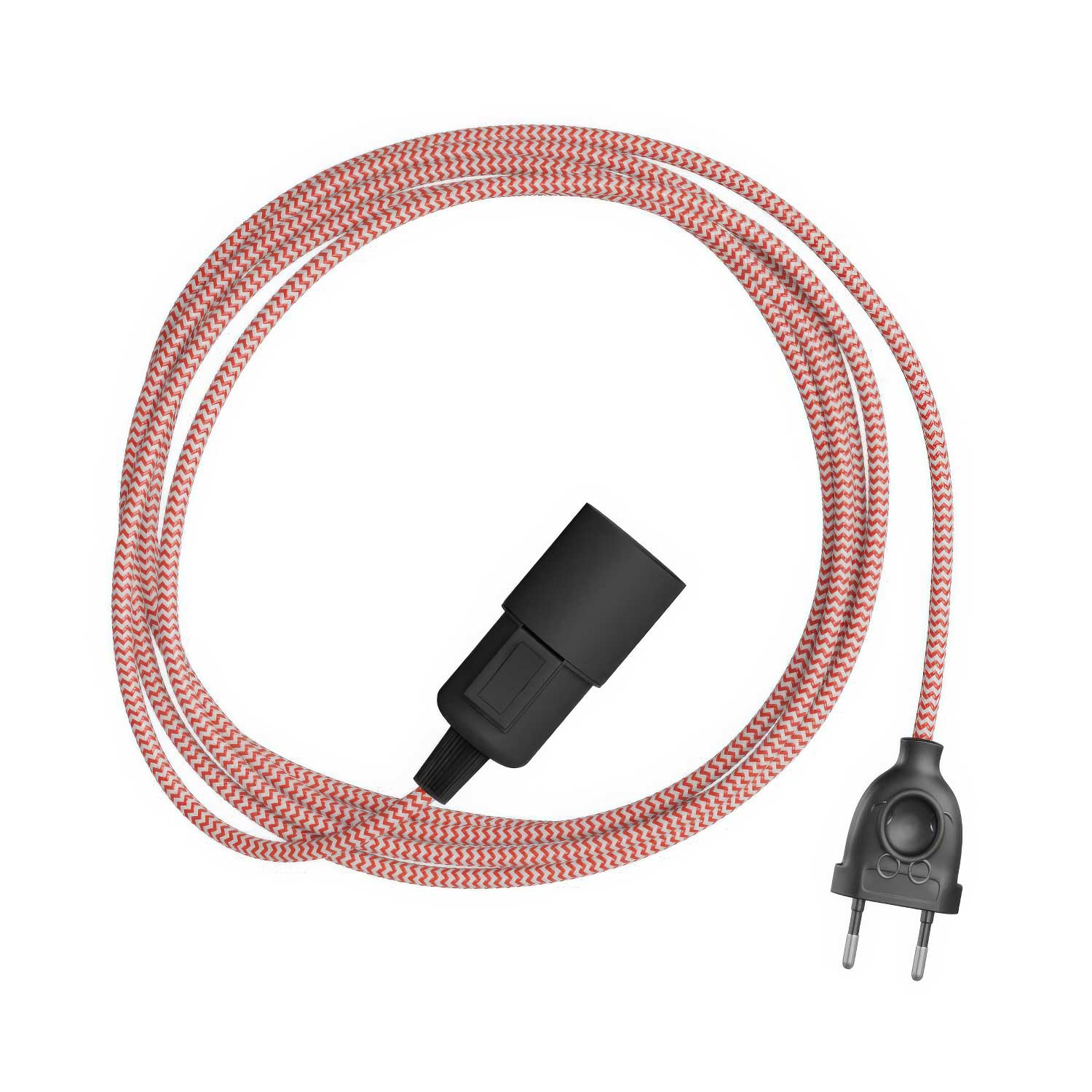 Snake Zig-Zag – Plug-in-Lampe mit Textilkabel im Zig-Zag-Effekt RZ09