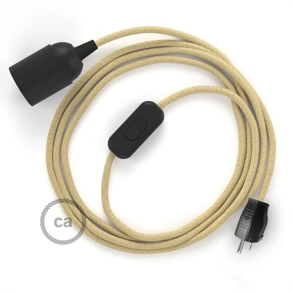 SnakeBis – Verkabelung mit farbigem Stoffkabel und Fassung – RN06