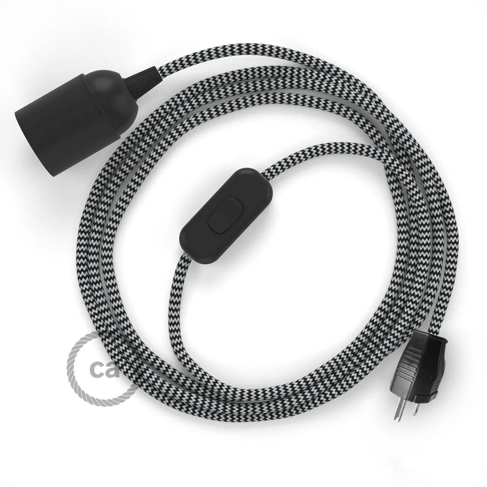 SnakeBis – Verkabelung mit Fassung und Zig-Zag-Stoffkabel – RZ04