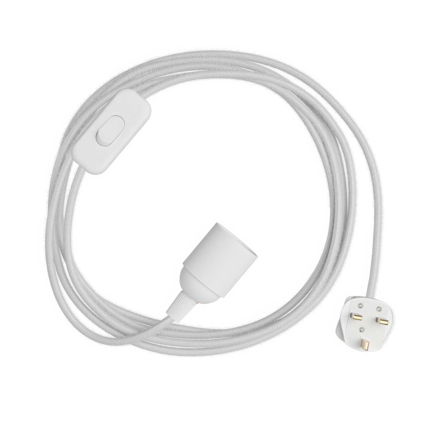 SnakeBis – Verkabelung mit Fassung, Stoffkabel RC01 und UK-Stecker