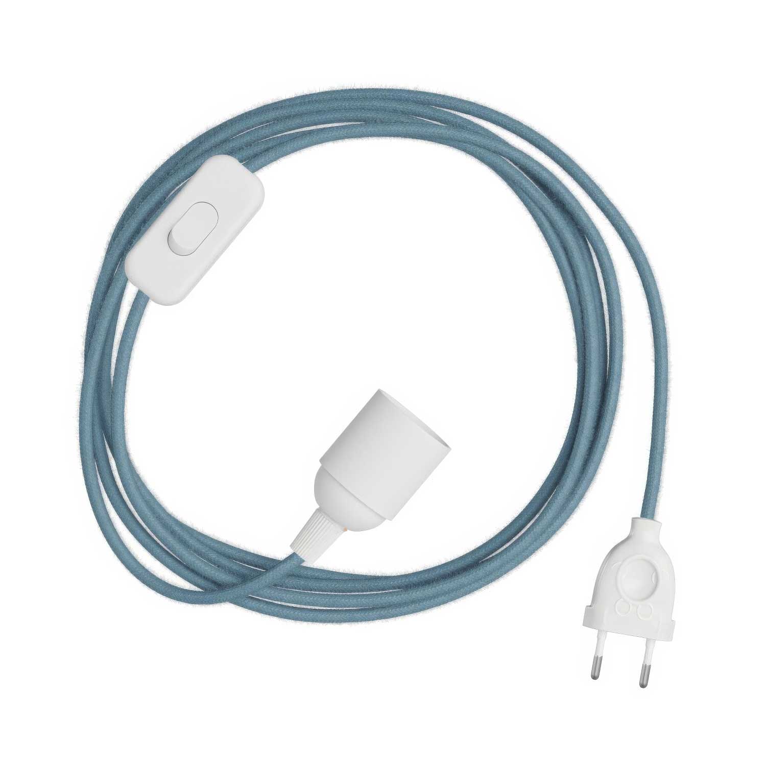 SnakeBis – Verkabelung mit Lampenfassung und buntem Stoffkabel RC53
