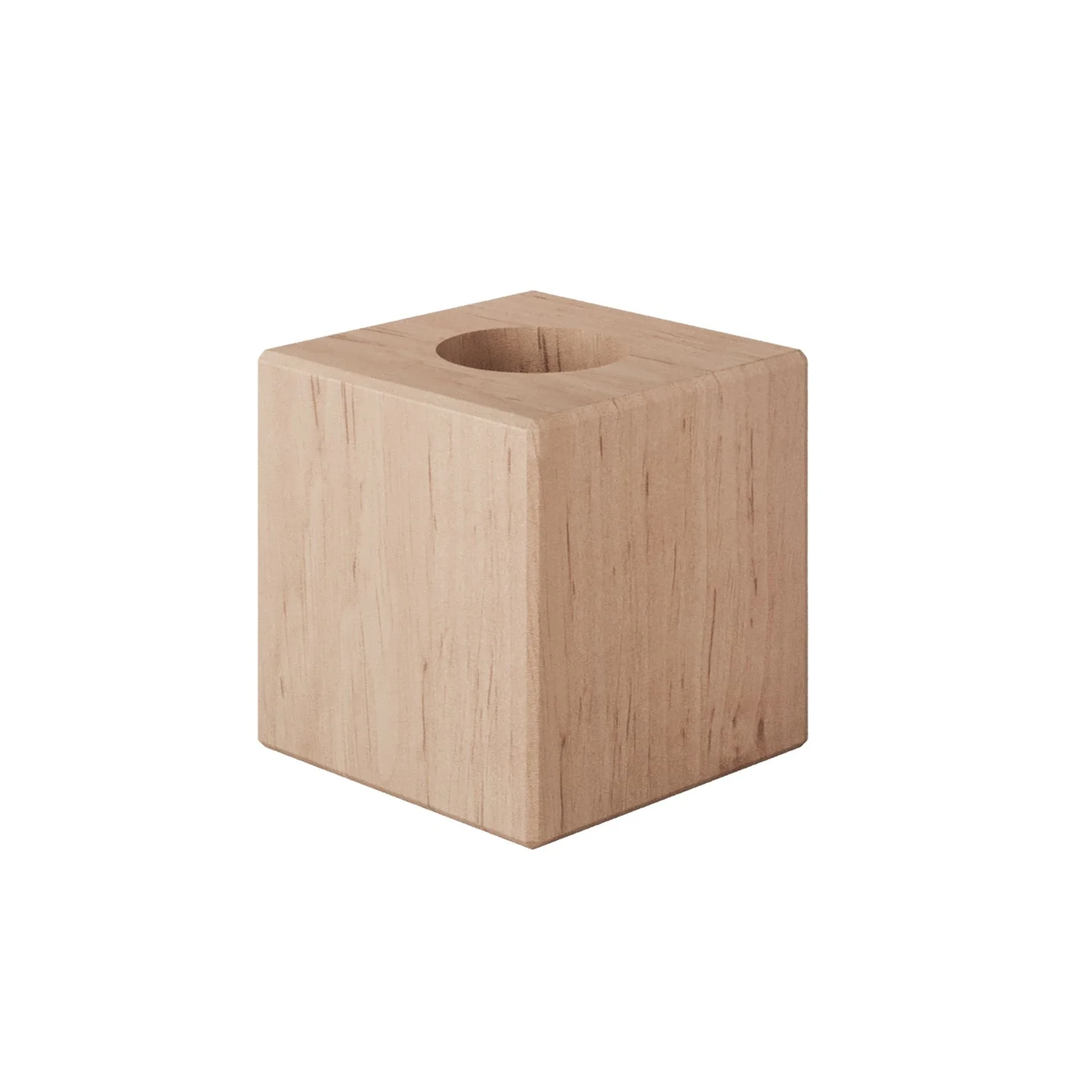 Lampensockel aus Holz - Würfel