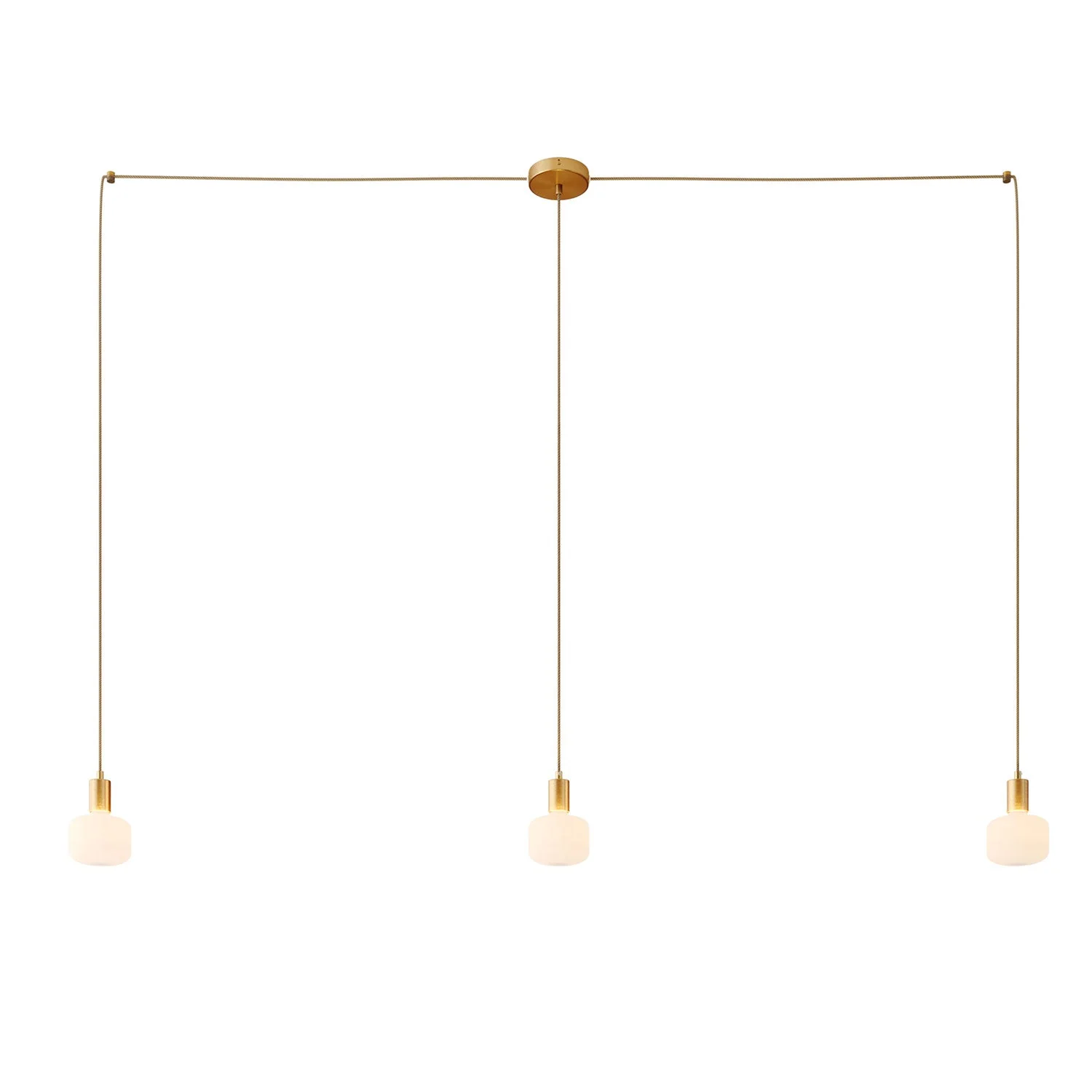 Spider – Mehrfach-Pendelleuchte mit 3 Abhängungen und Metallfinish – Satinbronze