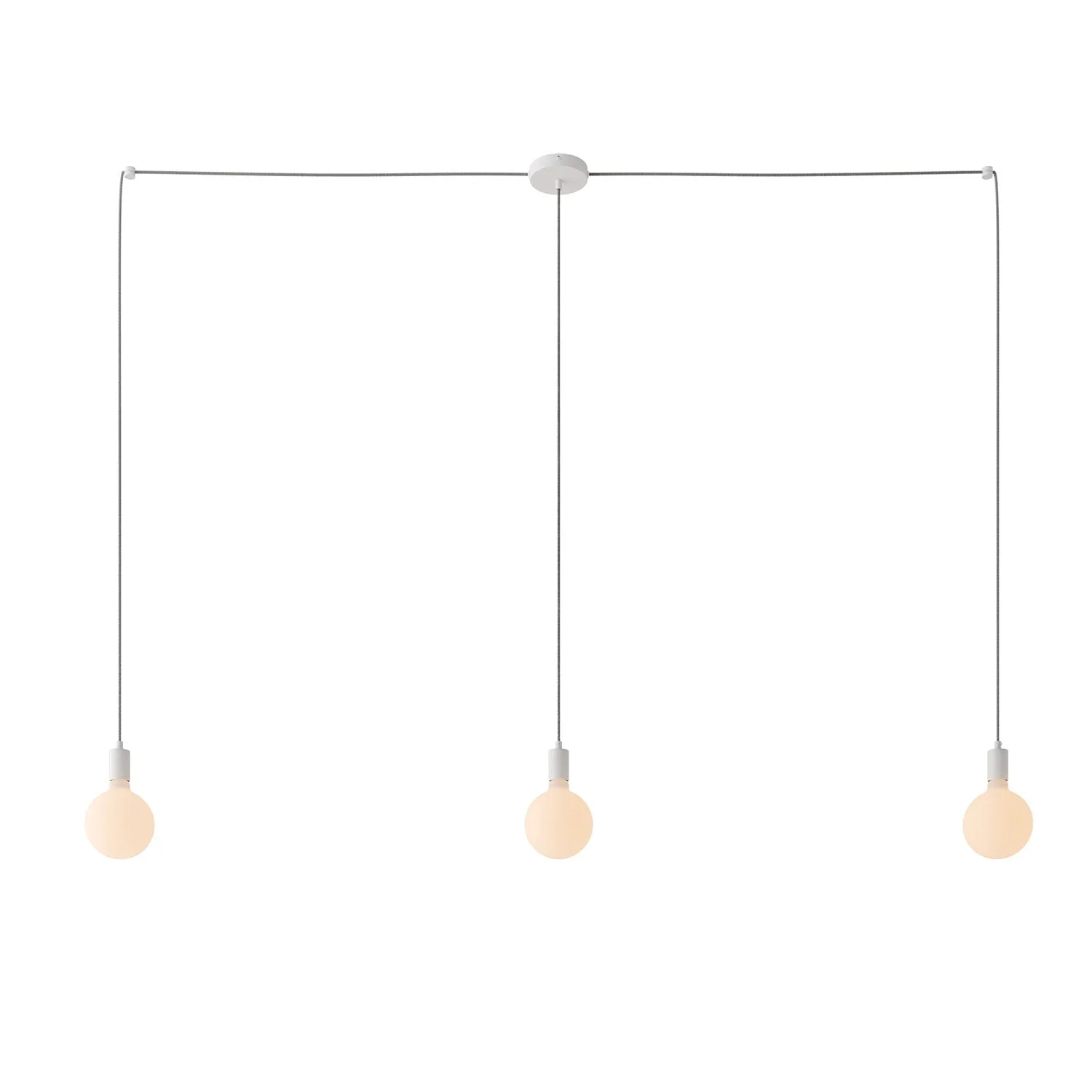 Spider – Mehrfach-Pendelleuchte mit 3 Abhängungen und Metallfinish – Weiß