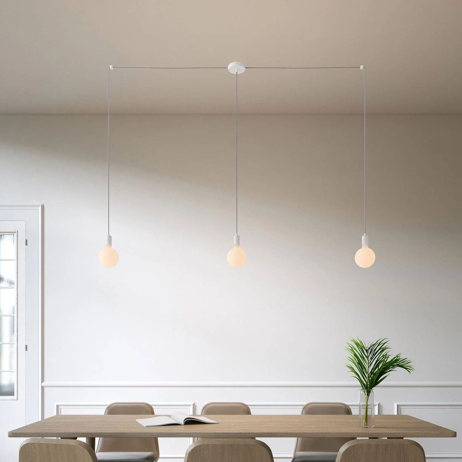 Spider – Mehrfach-Pendelleuchte mit 3 Abhängungen und Metallfinish – Weiß - Image 2