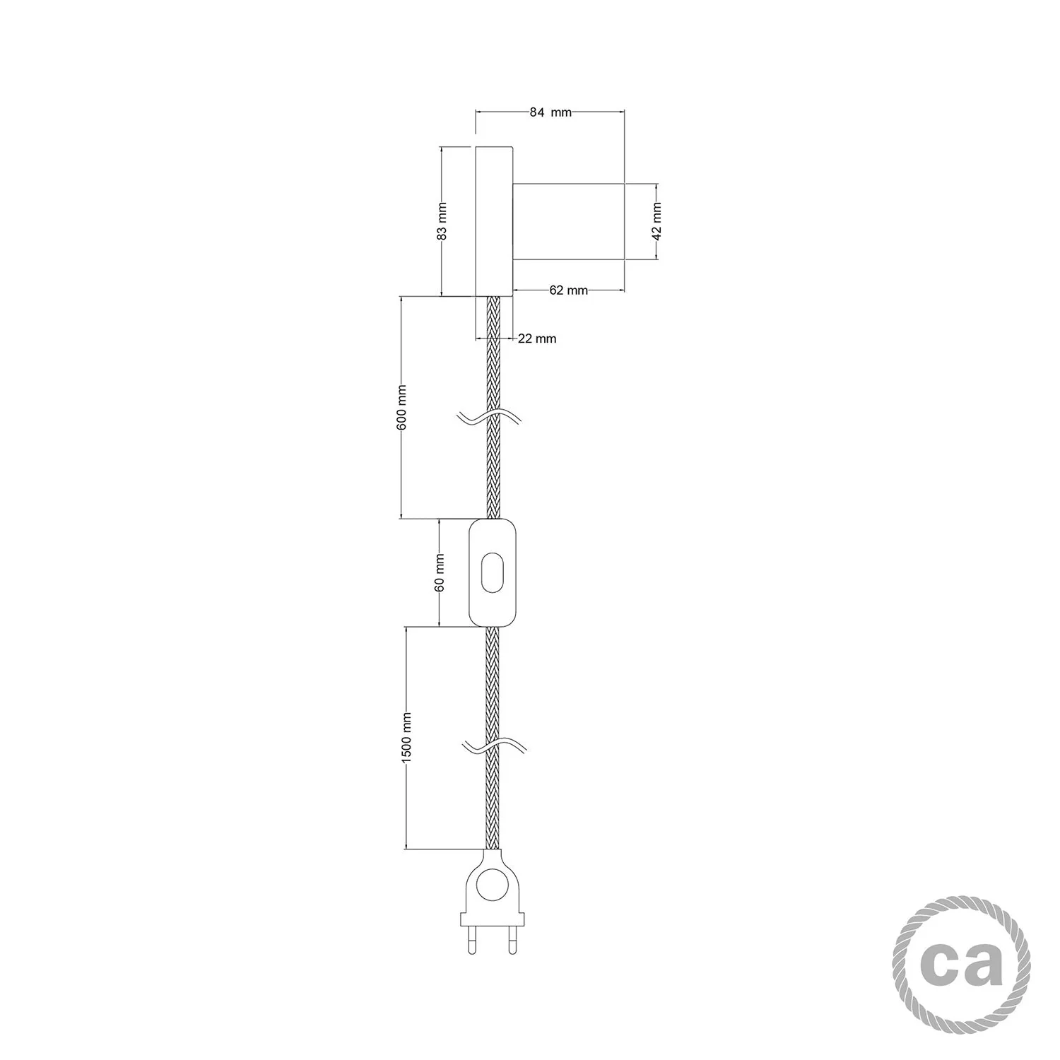 Spostaluce-Lampe aus Metall – Satiniertes Kupfer - Image 4
