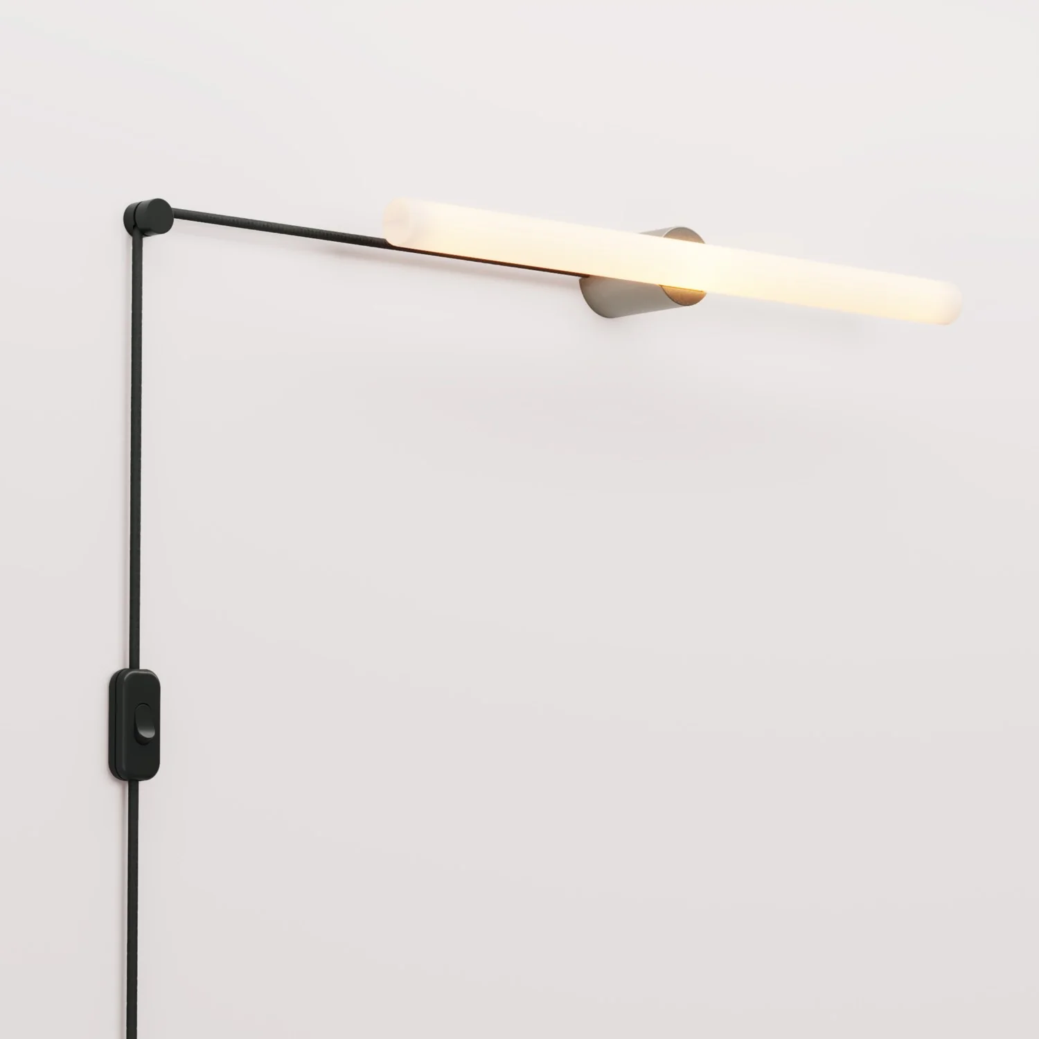 Spostaluce Steckerleuchte mit Metall-Finish und S14d LED-Linearlampe - Gebürstetes Titan