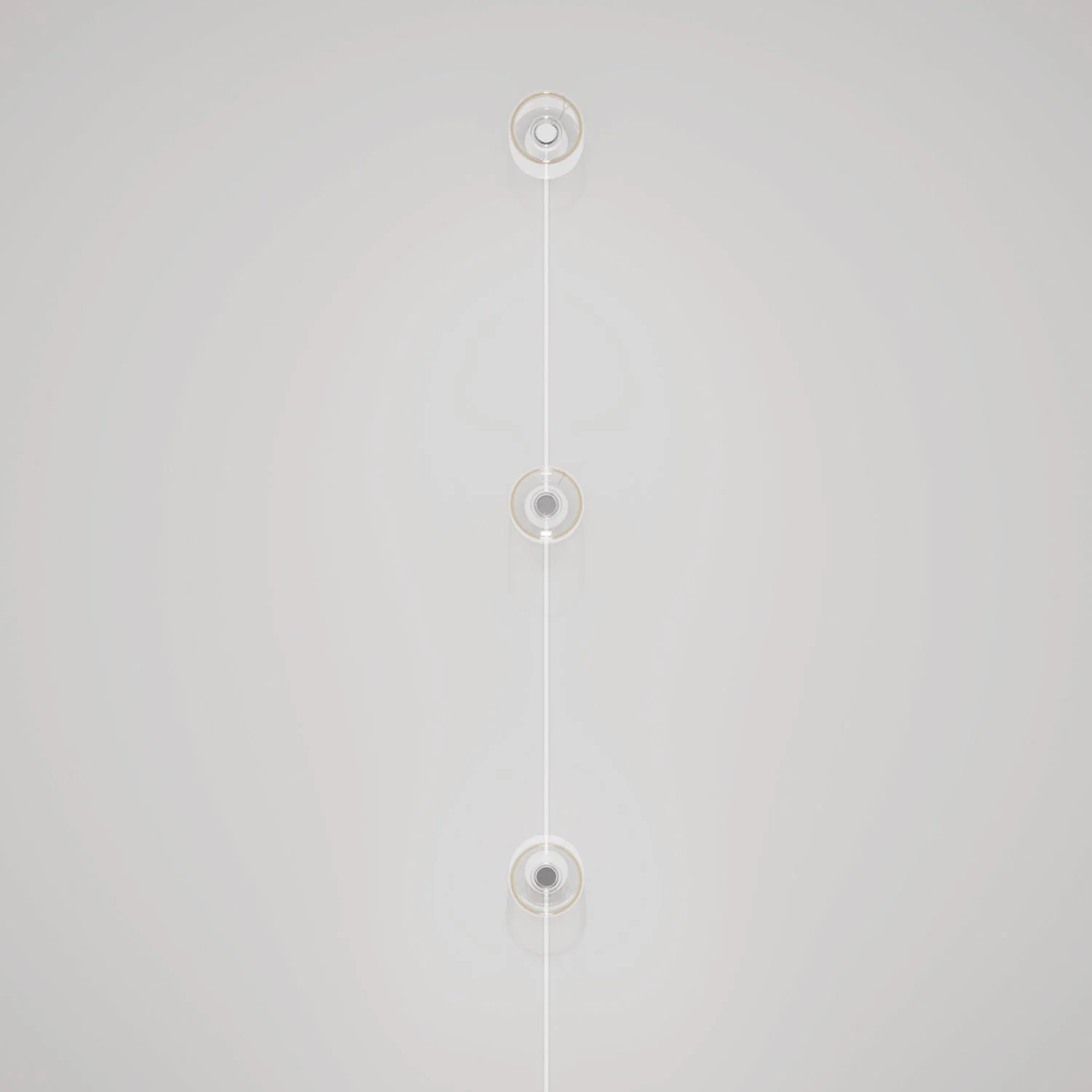 Wandleuchte Spostaluce mit Stecker, 3 Ghost-Glühbirnen und weißem Kabel - Image 3