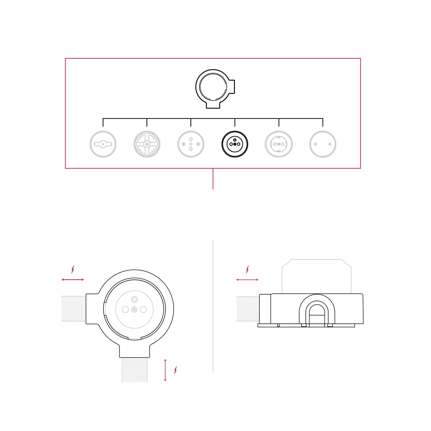 Kit Französische Steckdose und Porzellanunterteil für Creative-Tubes – Weiß - Image 14