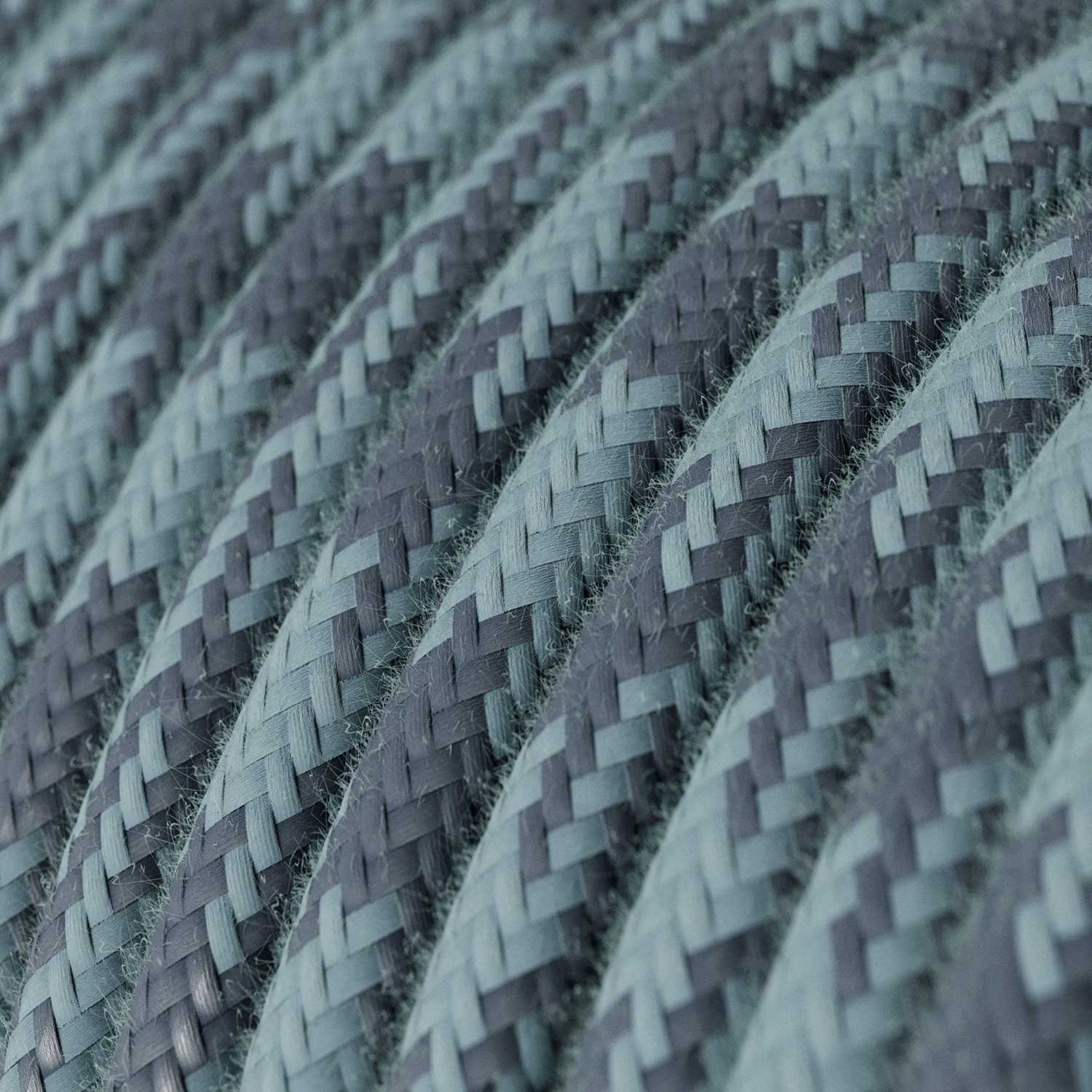 Textilkabel - Baumwolle Blau Hahnentritt RP25 - UL-zertifiziert - Image 2