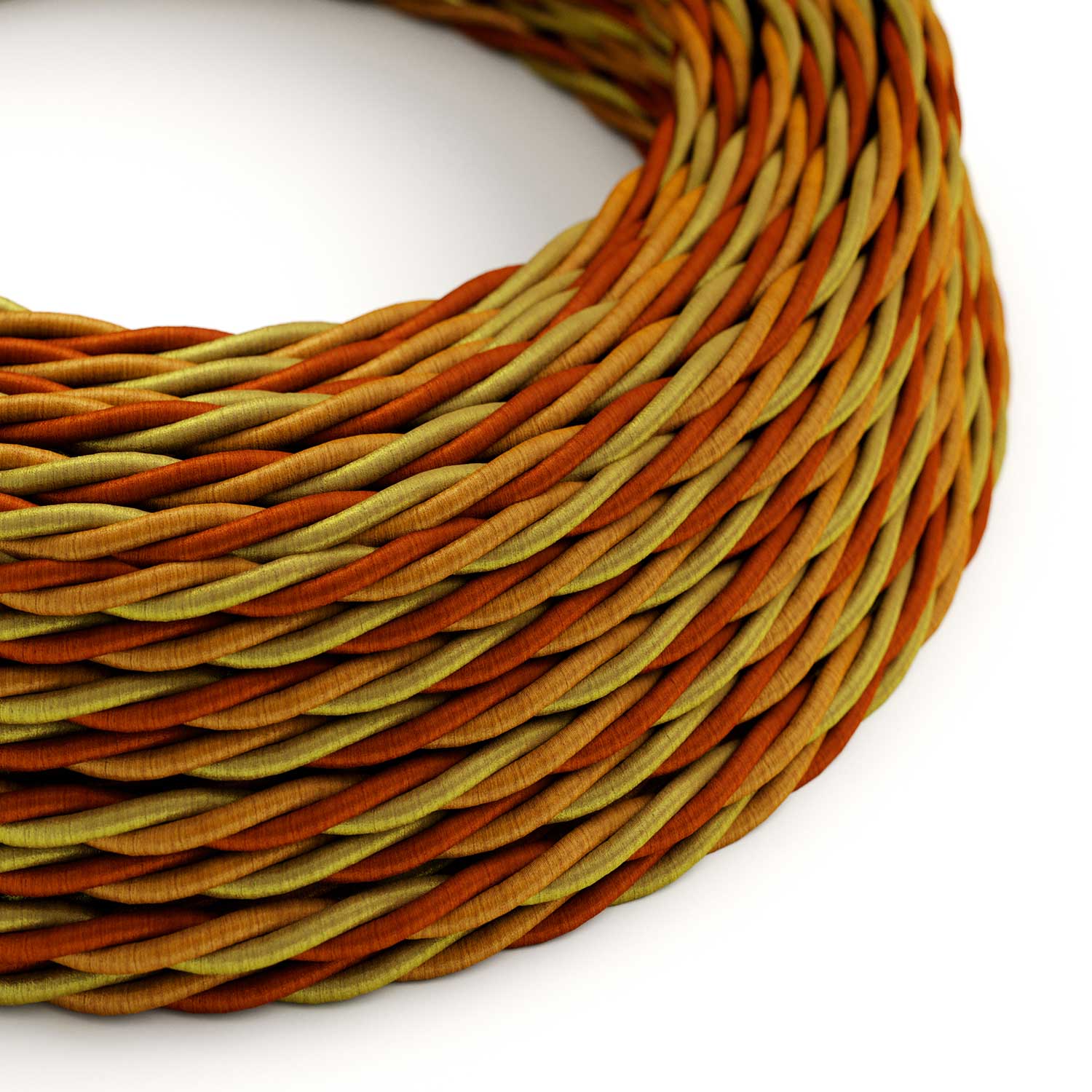 Textilkabel für Beleuchtung Orange glänzend - Das Original Creative Cables, die beste Wahl für moderne Lampen - TG04