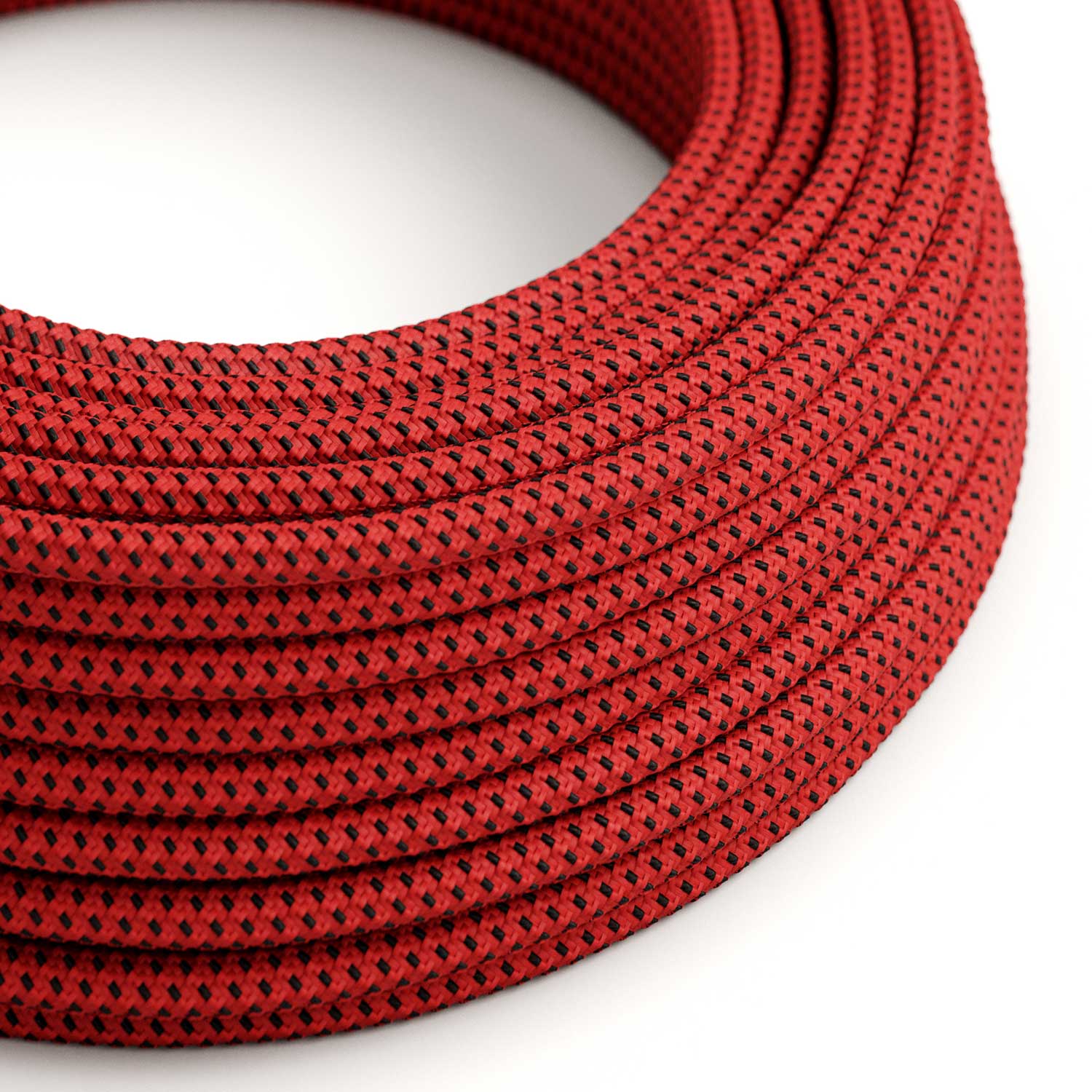 Stoffkabel - Rot & Schwarz Tracer RT94 - UL-gelistet