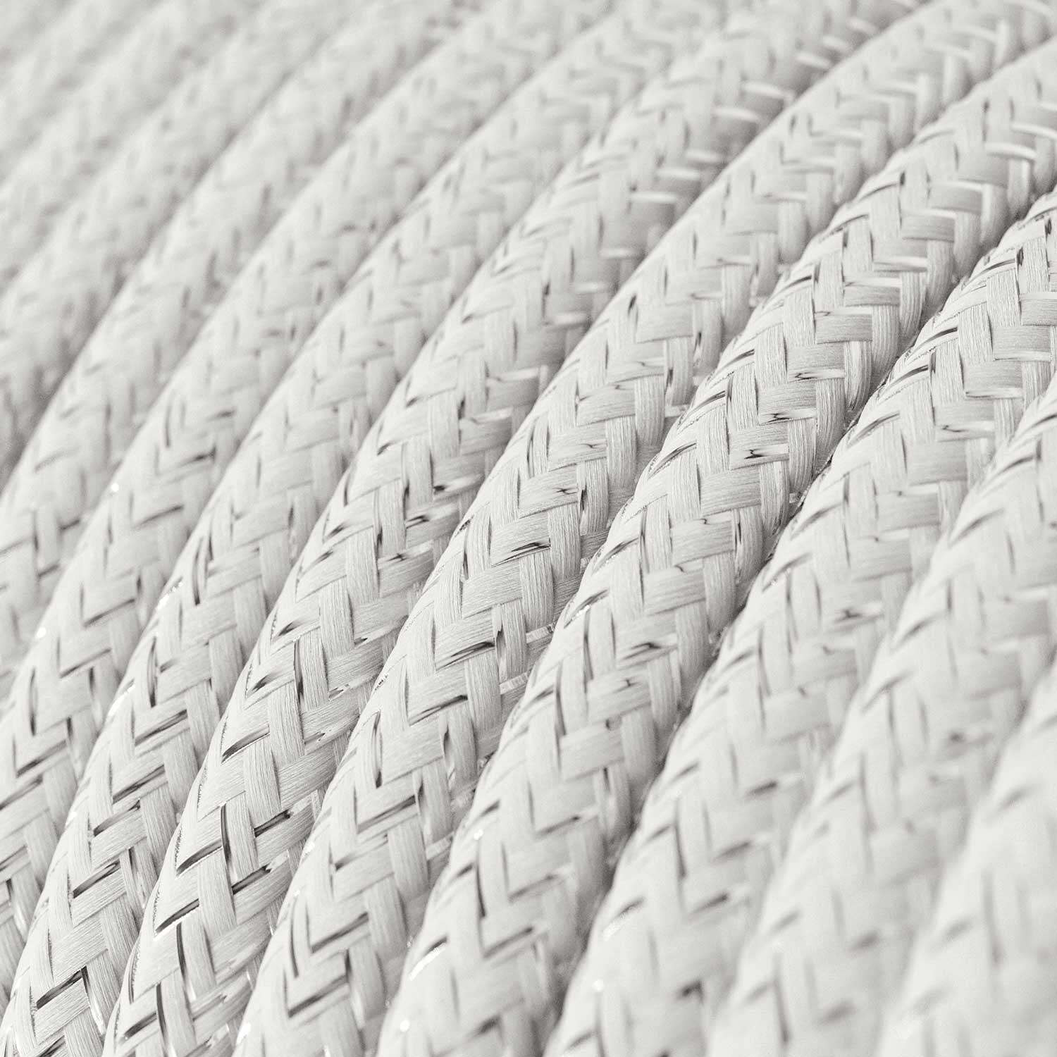 Stoffummanteltes Kabel – Weiß Glitter RL01 – UL-gelistet - Image 2