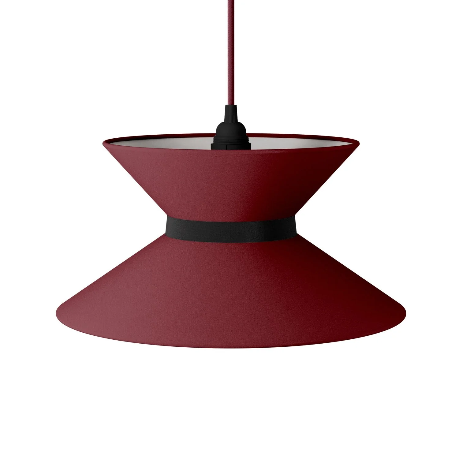 Lampenschirm aus Stoff Clessidra für Pendelleuchte – Arenal Bordeaux - Image 13