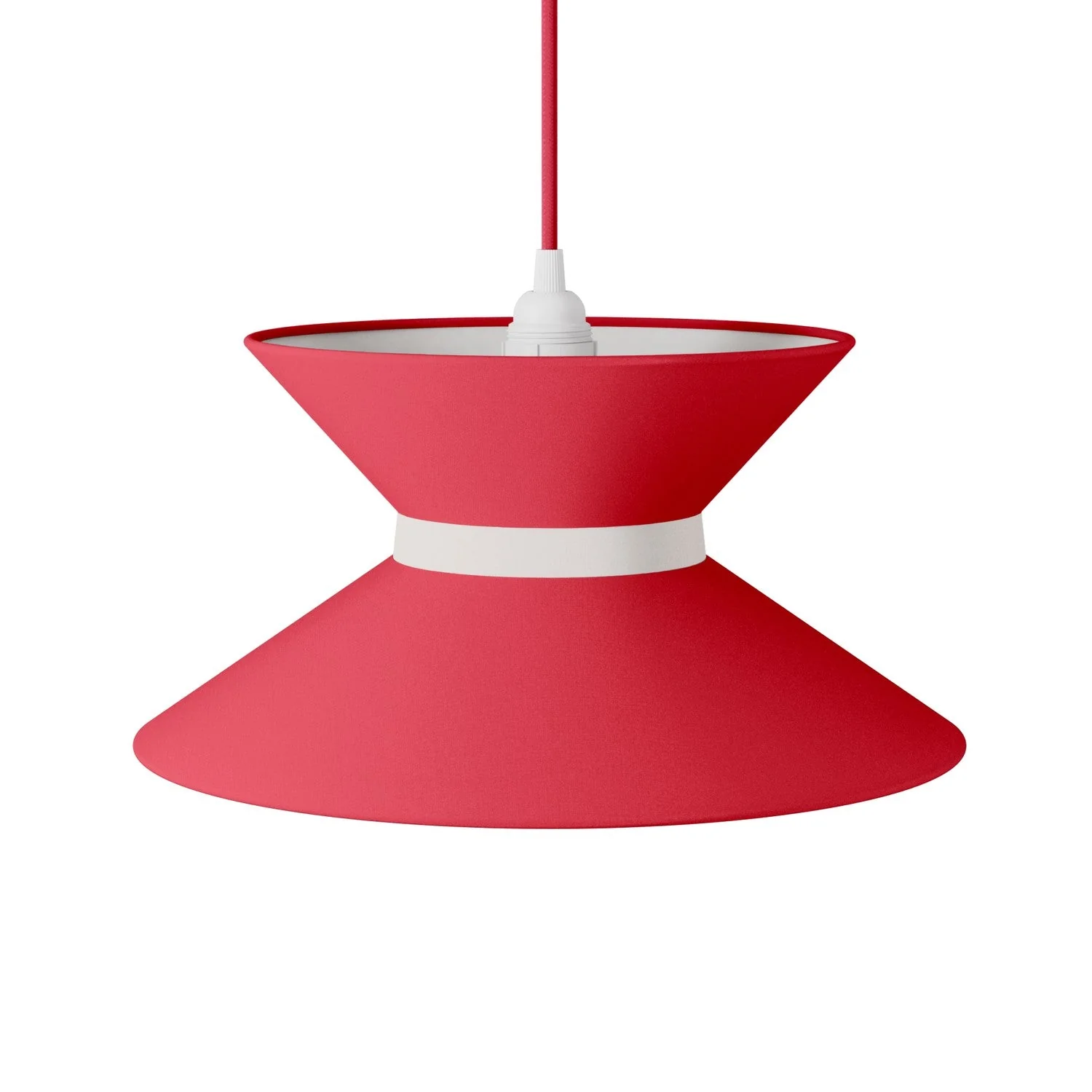 Clessidra Stofflampenschirm Teletta Rot - Made in Italy - Image 4