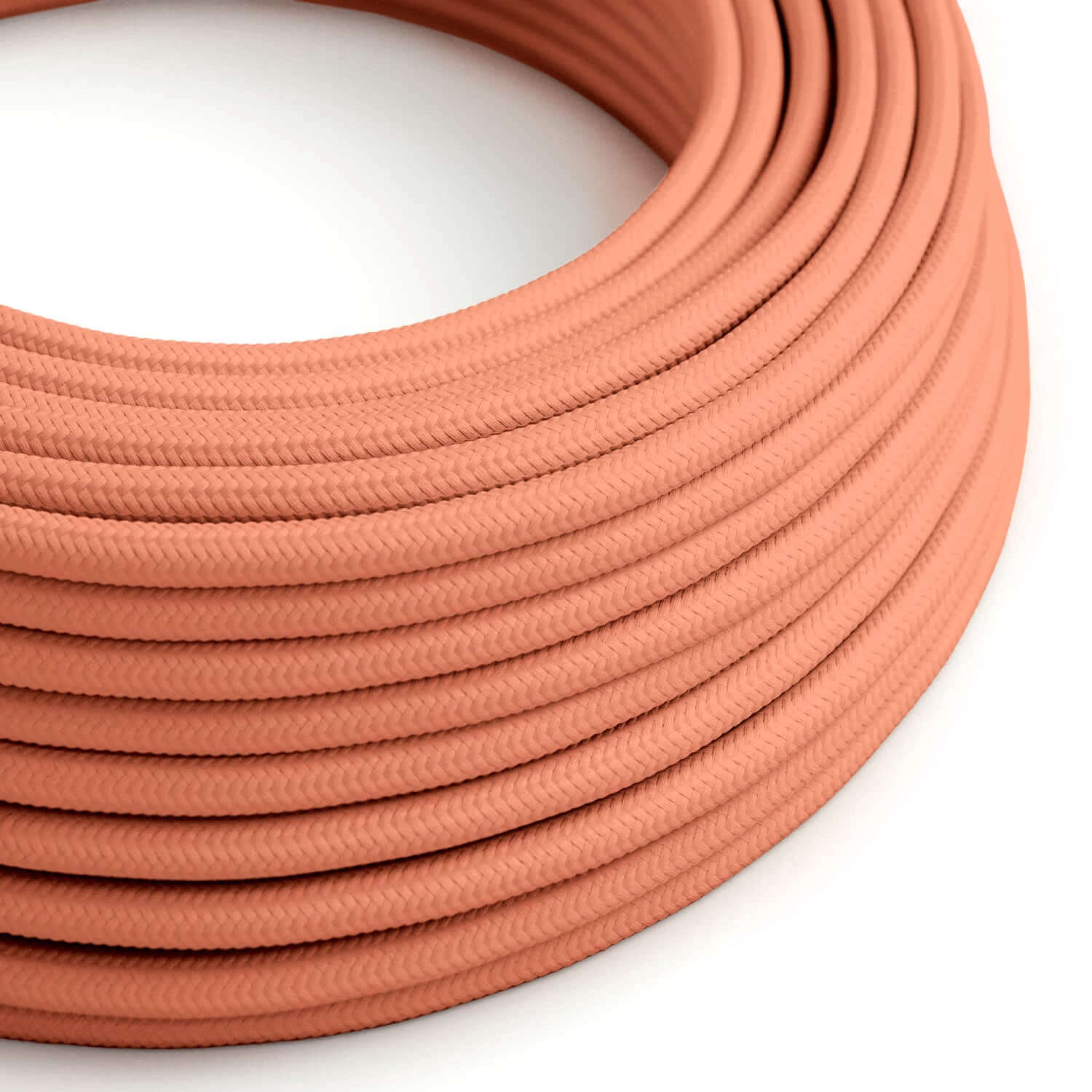 Stoffkabel in Pfirsichfarbe – Das Original Creative Cables, für moderne und farbenfrohe Lampen – RM23
