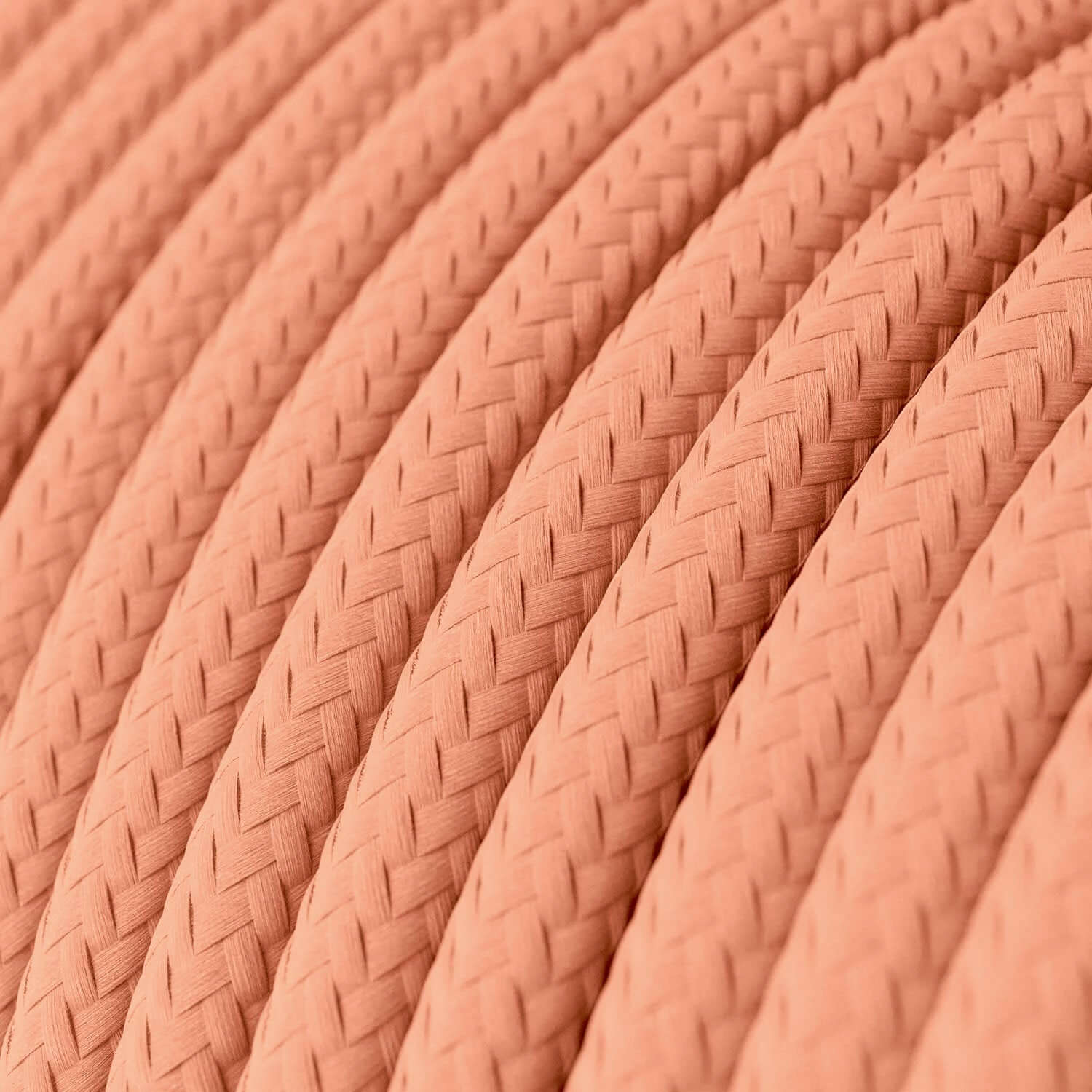 Stoffkabel in Pfirsichfarbe – Das Original Creative Cables, für moderne und farbenfrohe Lampen – RM23 - Image 2