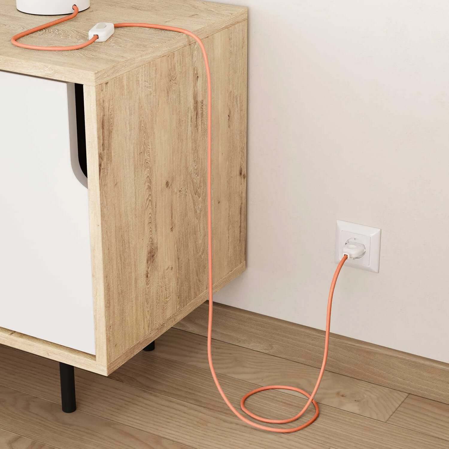 Stoffkabel in Pfirsichfarbe – Das Original Creative Cables, für moderne und farbenfrohe Lampen – RM23 - Image 3