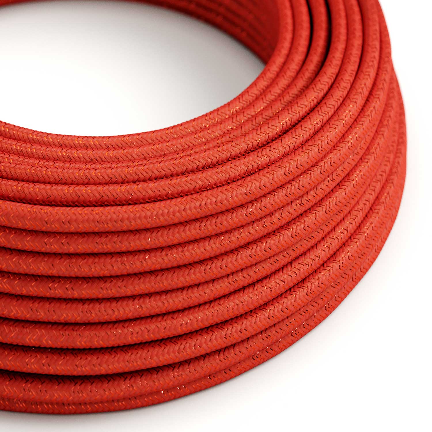 Textilkabel mit Glitzer – Rot RL09 – UL-gelistet