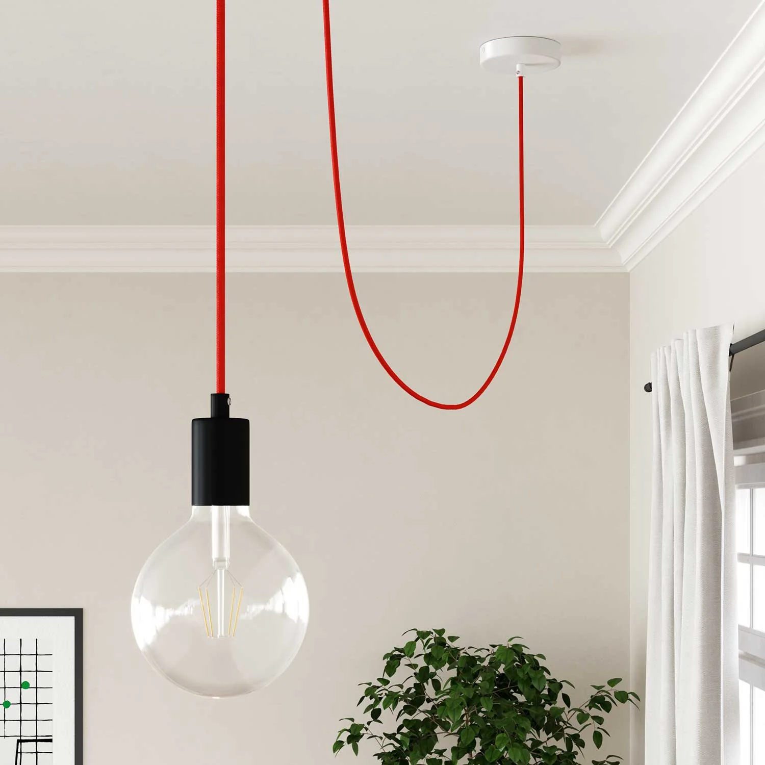 Stoff-Elektrokabel in glänzendem Neonorange – Das Original von Creative Cables, für sichtbare Designinstallationen – RF15 - Image 4