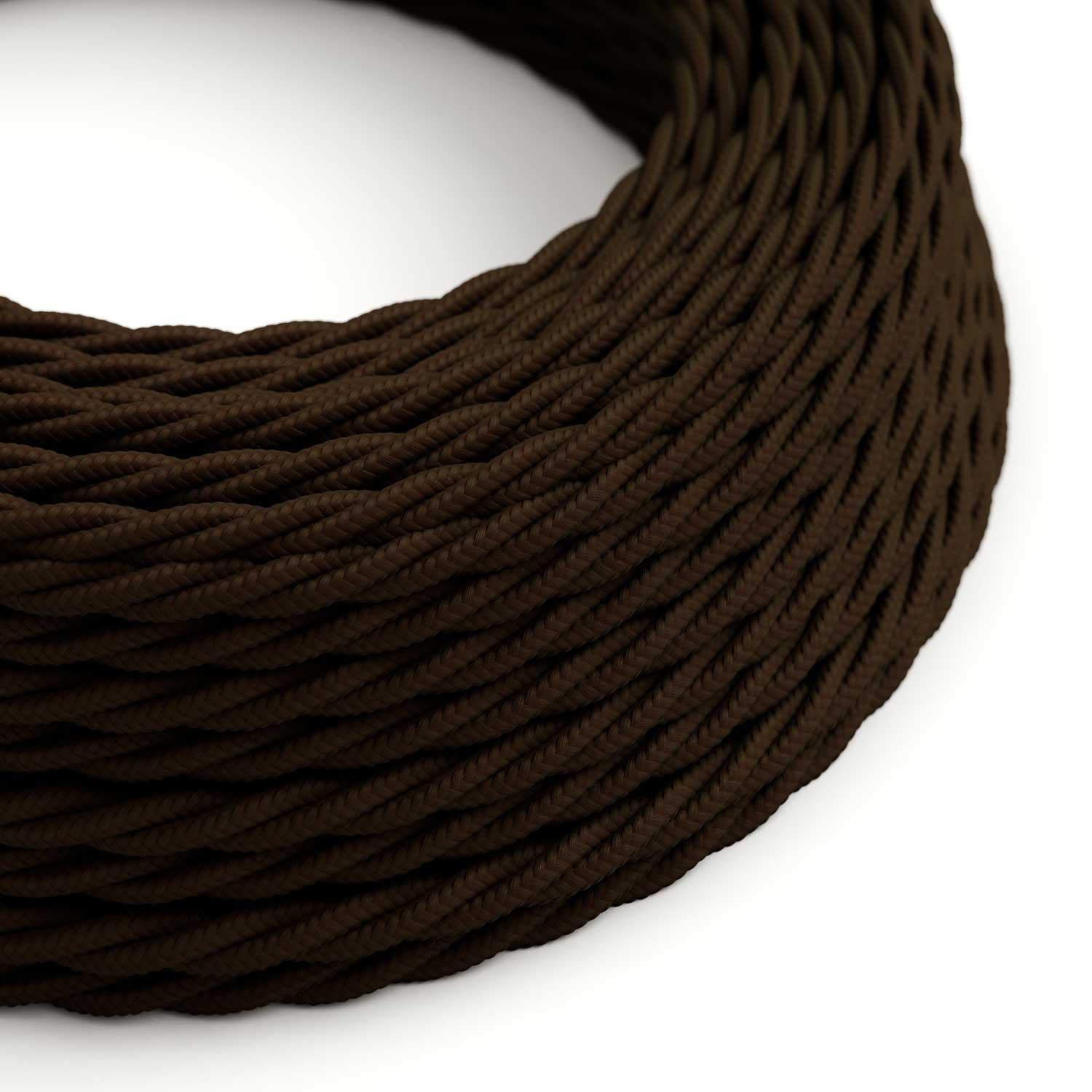 Geflochtenes Elektrokabel aus Stoff, Espresso Braun – Das Original Creative Cables, für individuelle DIY-Lampen – TM13