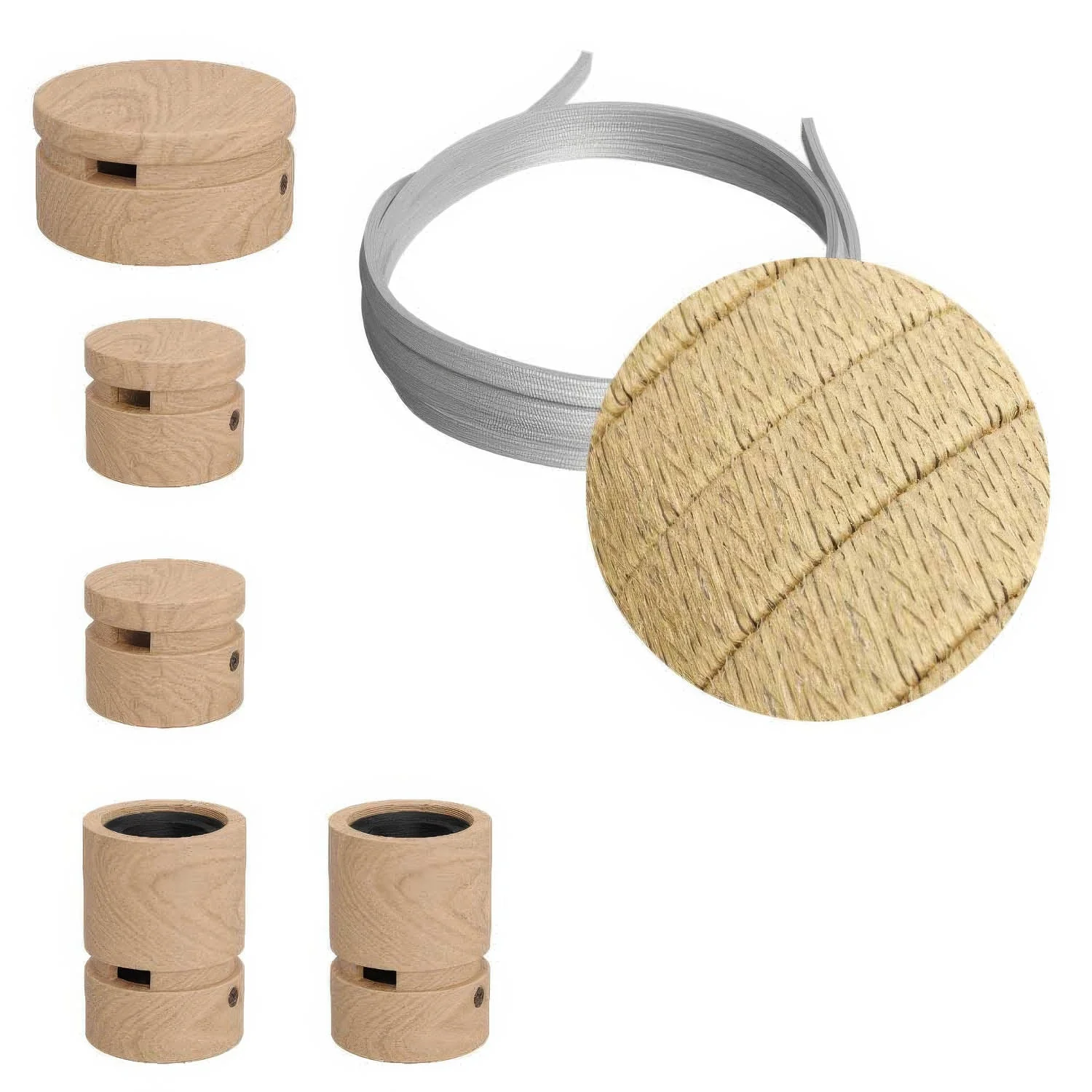 Sistema Filé Wiggle Kit – mit 3 m CN06-Kabel für Lichterketten und 5 Holzkomponenten für den Innenbereich