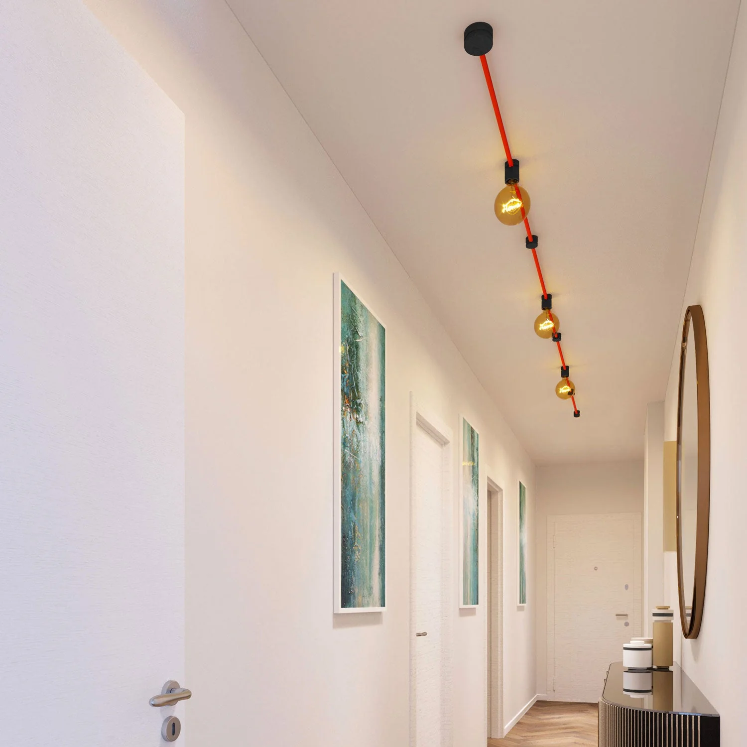 Filé Linear Kit System – mit 5 m CF15-Kabel für Lichterketten und 7 schwarz lackierten Holzelementen für den Innenbereich - Image 2