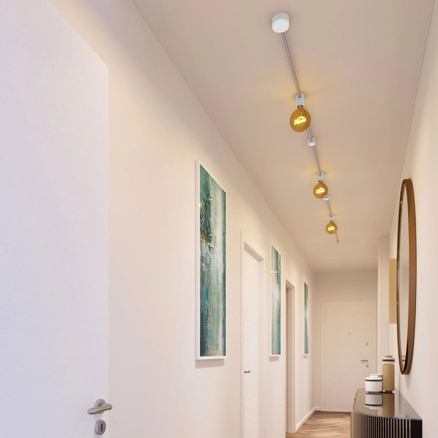 Filé Linear Kit – mit 5 m ECC37-Kabel für Kettenaufhängung und 7 lackierten Holzelementen für Innenräume - Image 2