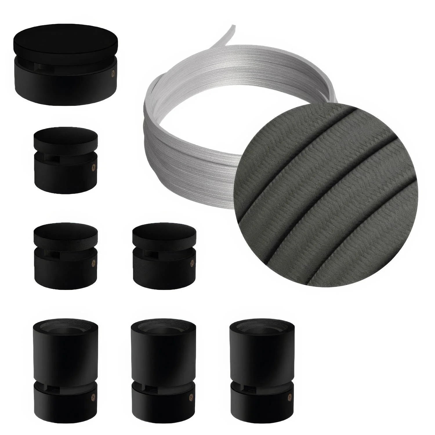Filé Linear Kit System – mit 5 m CM03 Kabel für Lichterkette und 7 schwarz lackierten Holzelementen für den Innenbereich