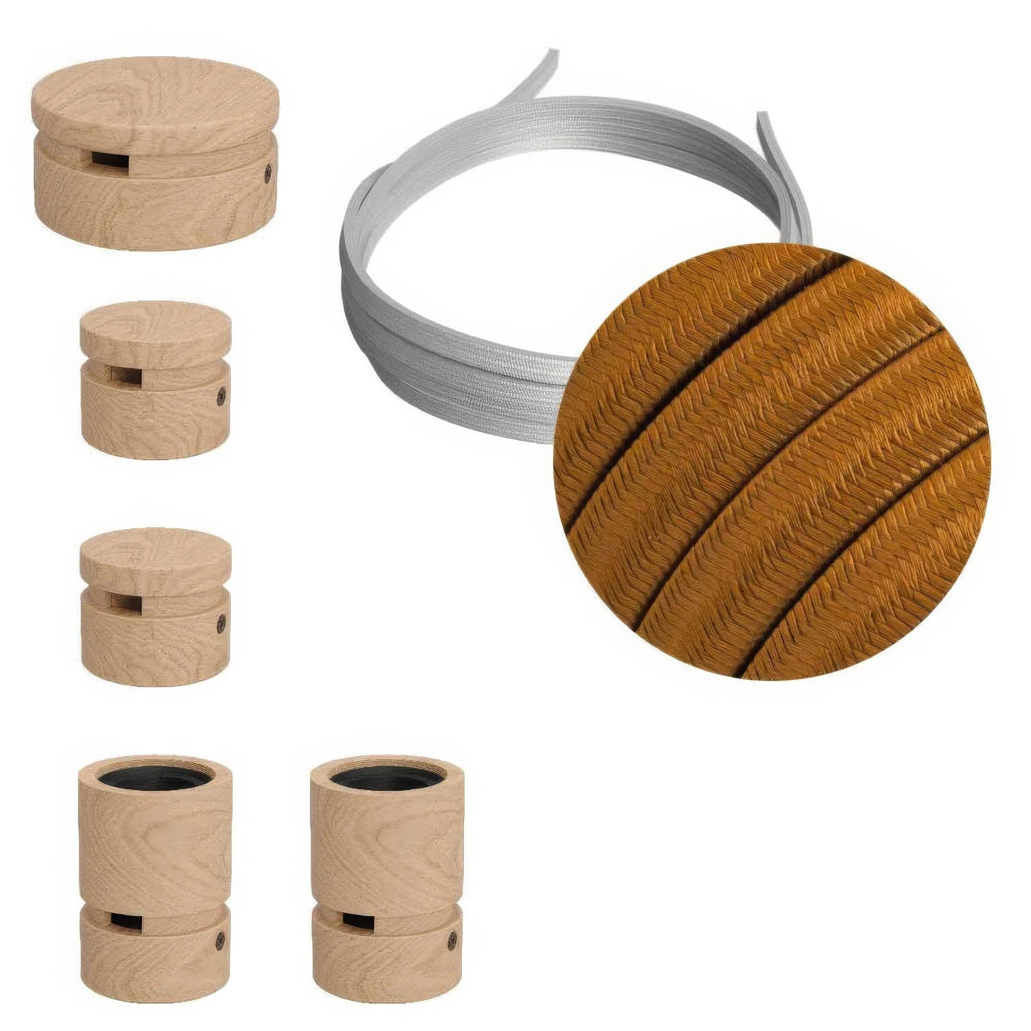 Filé Wiggle System Kit – mit 3 m CM22 Kettenkabel und 5 Holzelementen für den Innenbereich