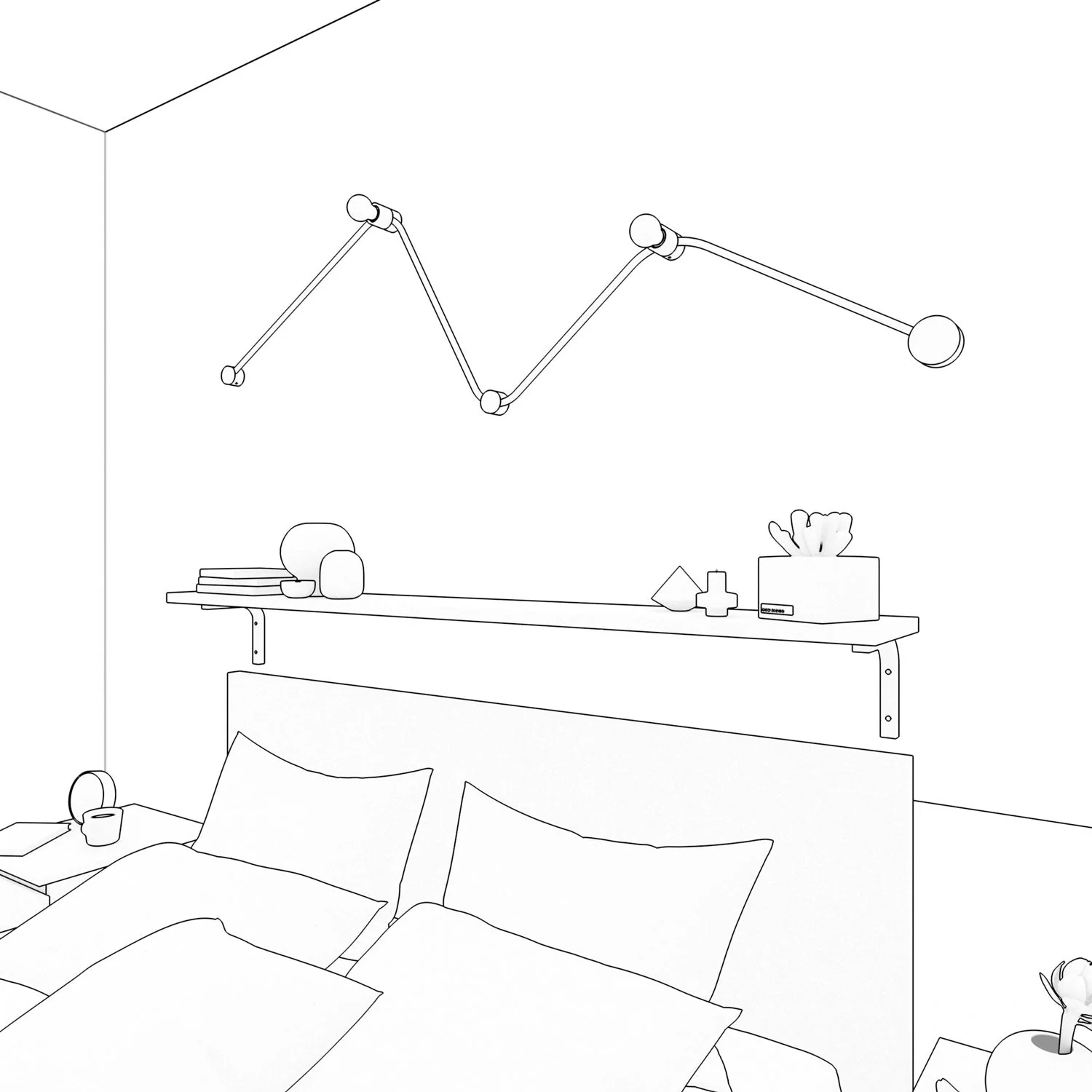 Filé-Wiggle-System-Kit – mit 3 m CM27-Lichterkabel und 5 weißen lackierten Holzelementen für den Innenbereich - Image 4