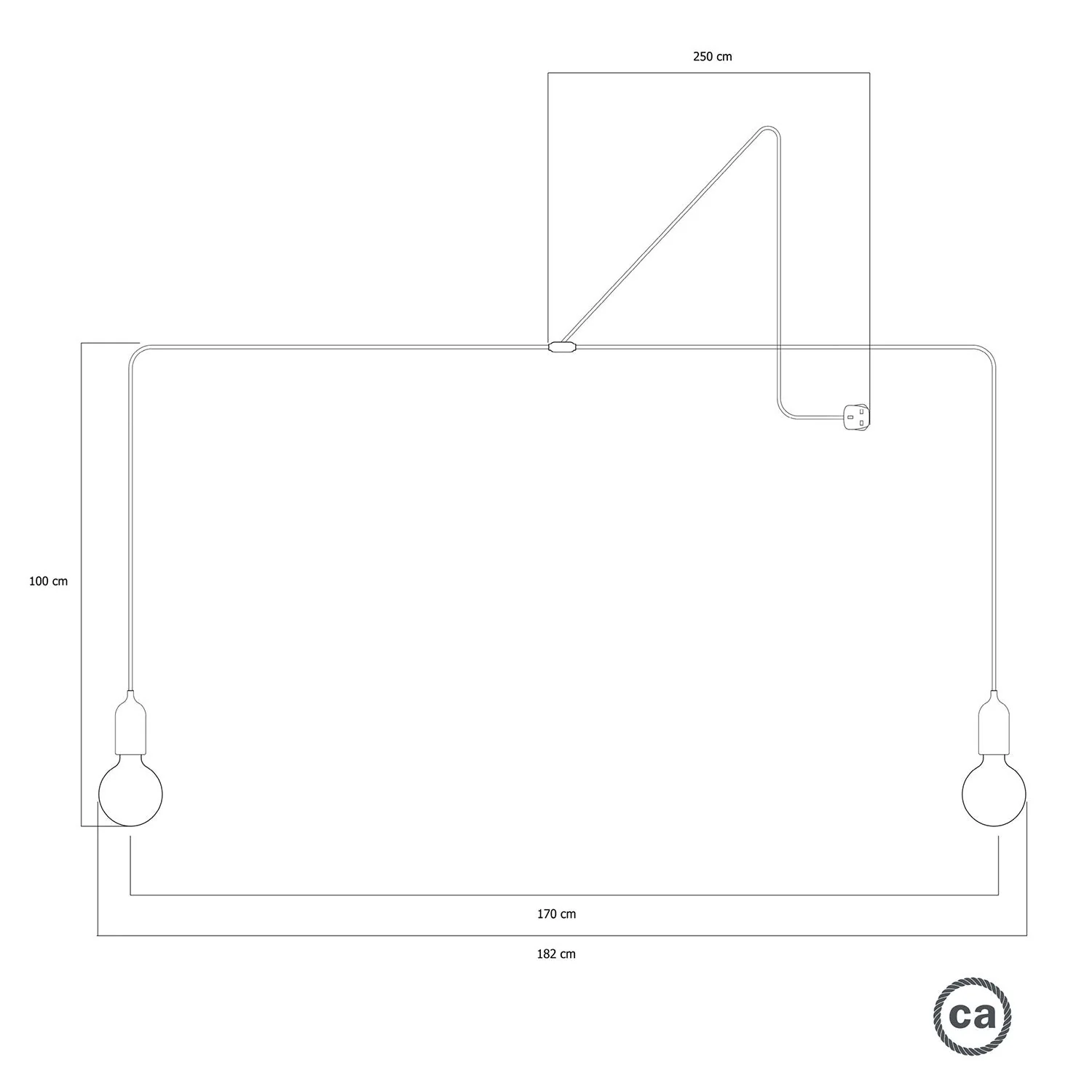 T-Snake Modulair tragbare IP65-Außenleuchte mit 2 Lichtern und UK-Stecker – Zuckerblaue Farbe - Image 5