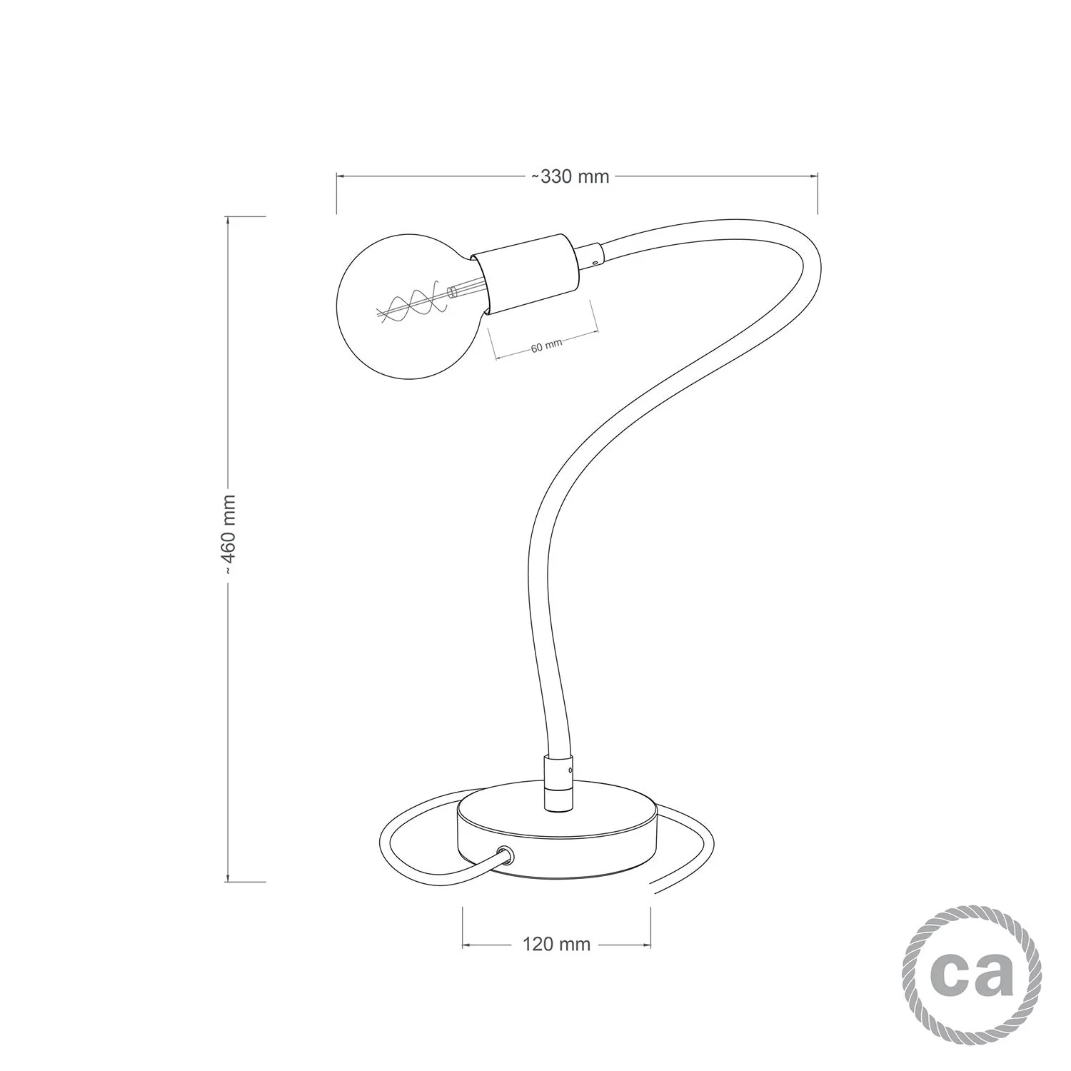 Table Flex Tischleuchte mit flexiblem Arm für diffuses Licht und UK Stecker – Satin Titan - Image 5