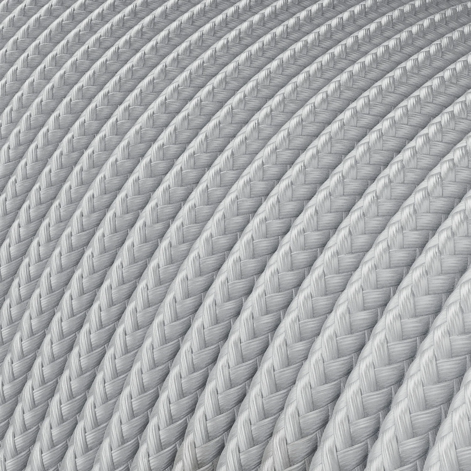 Extra-Low-Voltage-Textilkabel mit Stoffummantelung in Seidenoptik Silber RM02 - Image 2