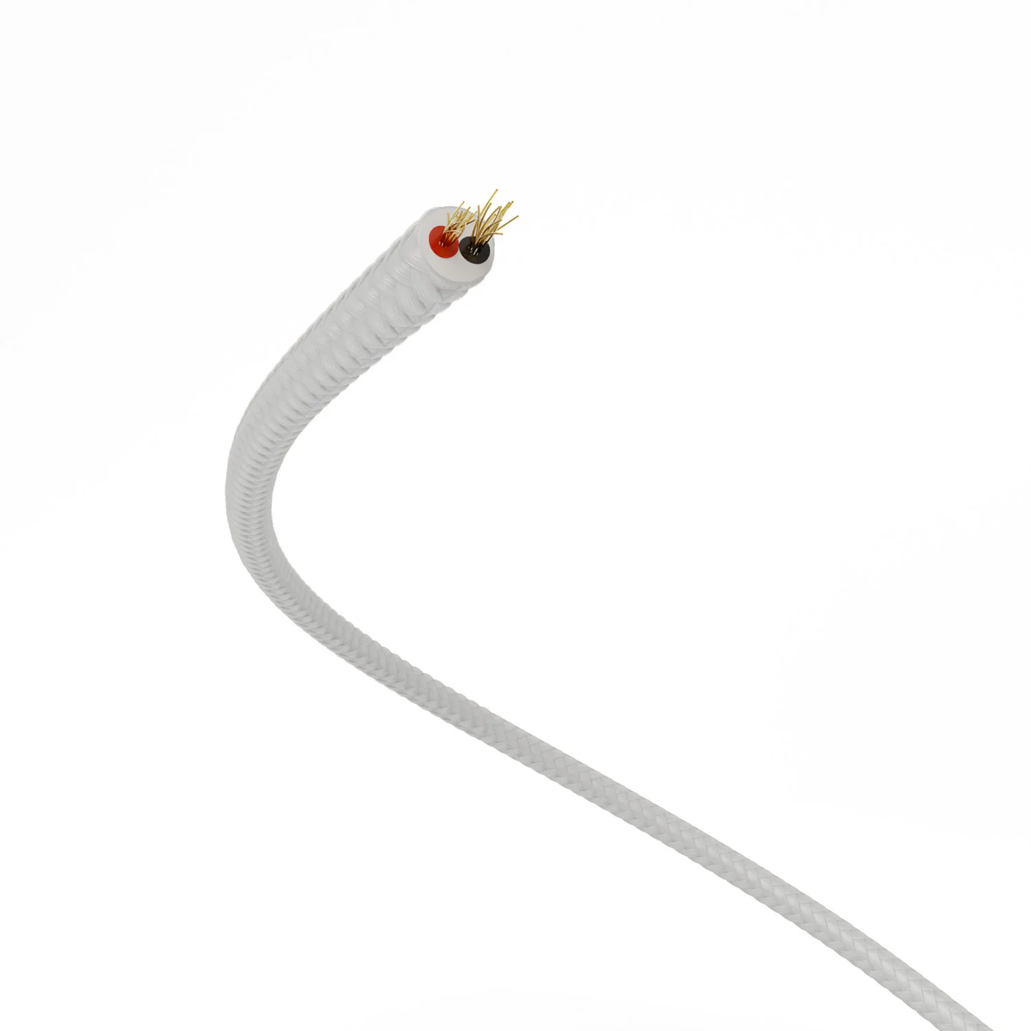 Extra-Low-Voltage-Textilkabel mit Stoffummantelung in Seidenoptik Silber RM02 - Image 3