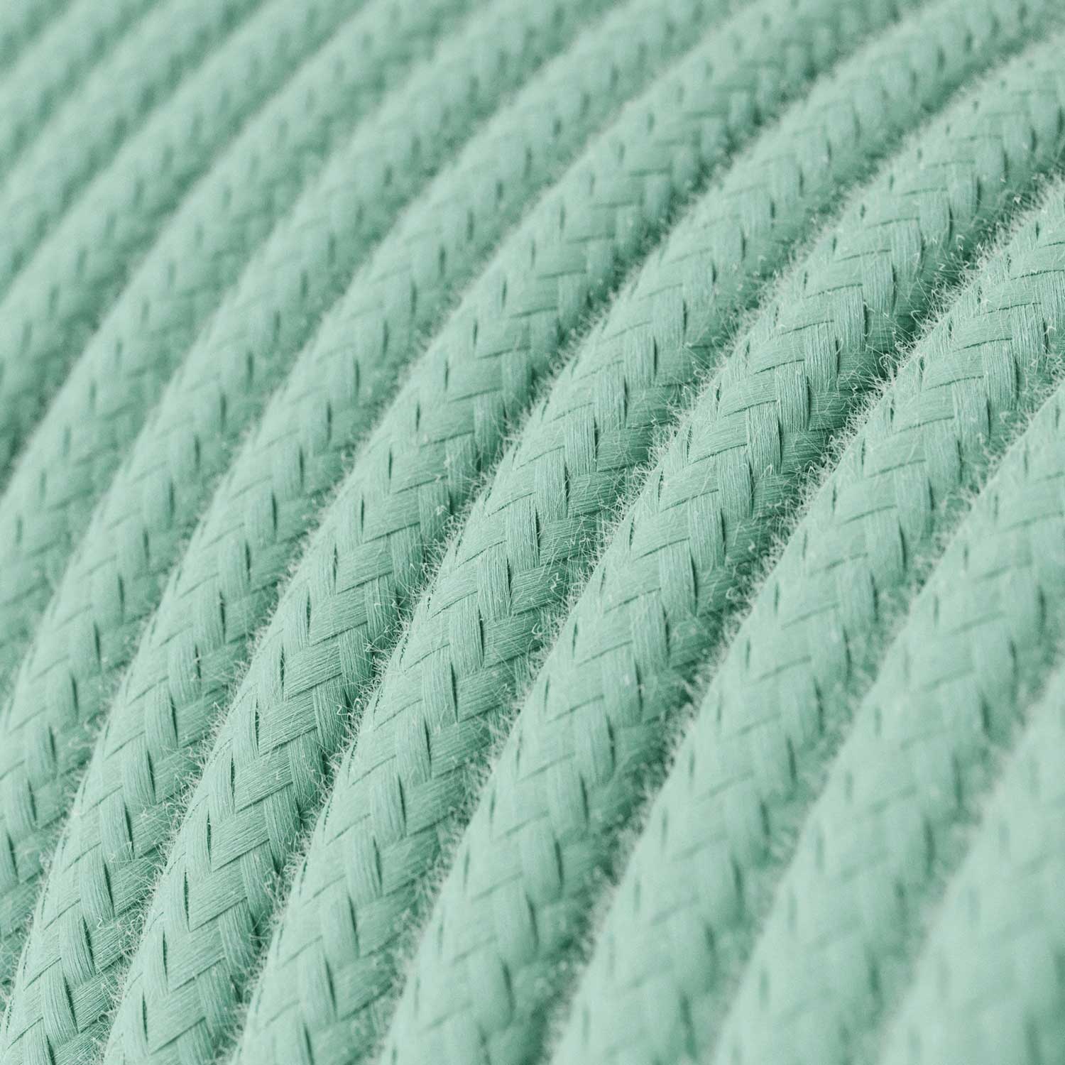 Textilkabel für Beleuchtung aus Baumwolle Latte Minze - Das Original Creative Cables für einzigartige Lampen - RC34 - Image 2