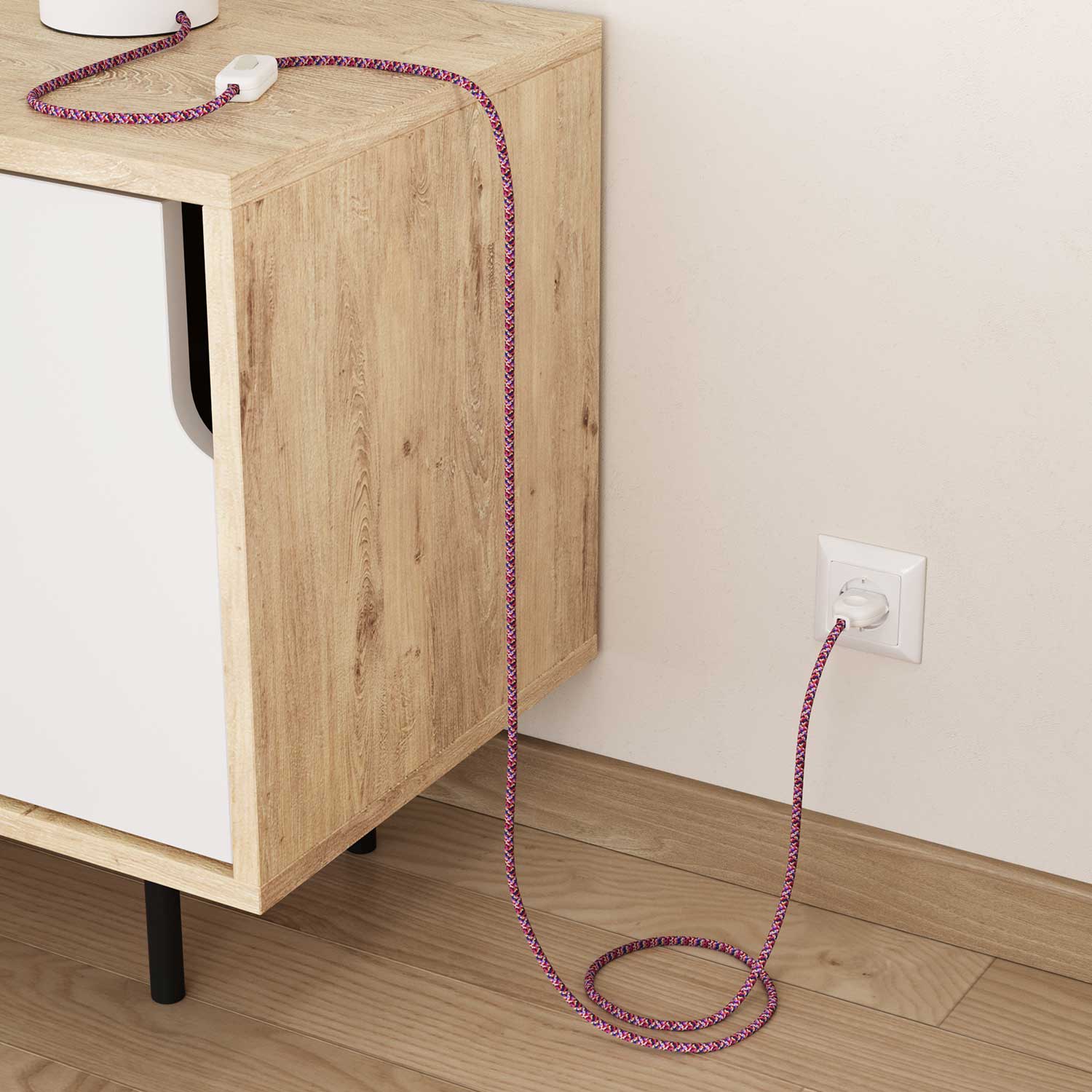 Textilkabel für Beleuchtung Pixel Palette Fuchsia – Das Original Creative Cables, für den perfekten Look deiner Lampen – RX00 - Image 3