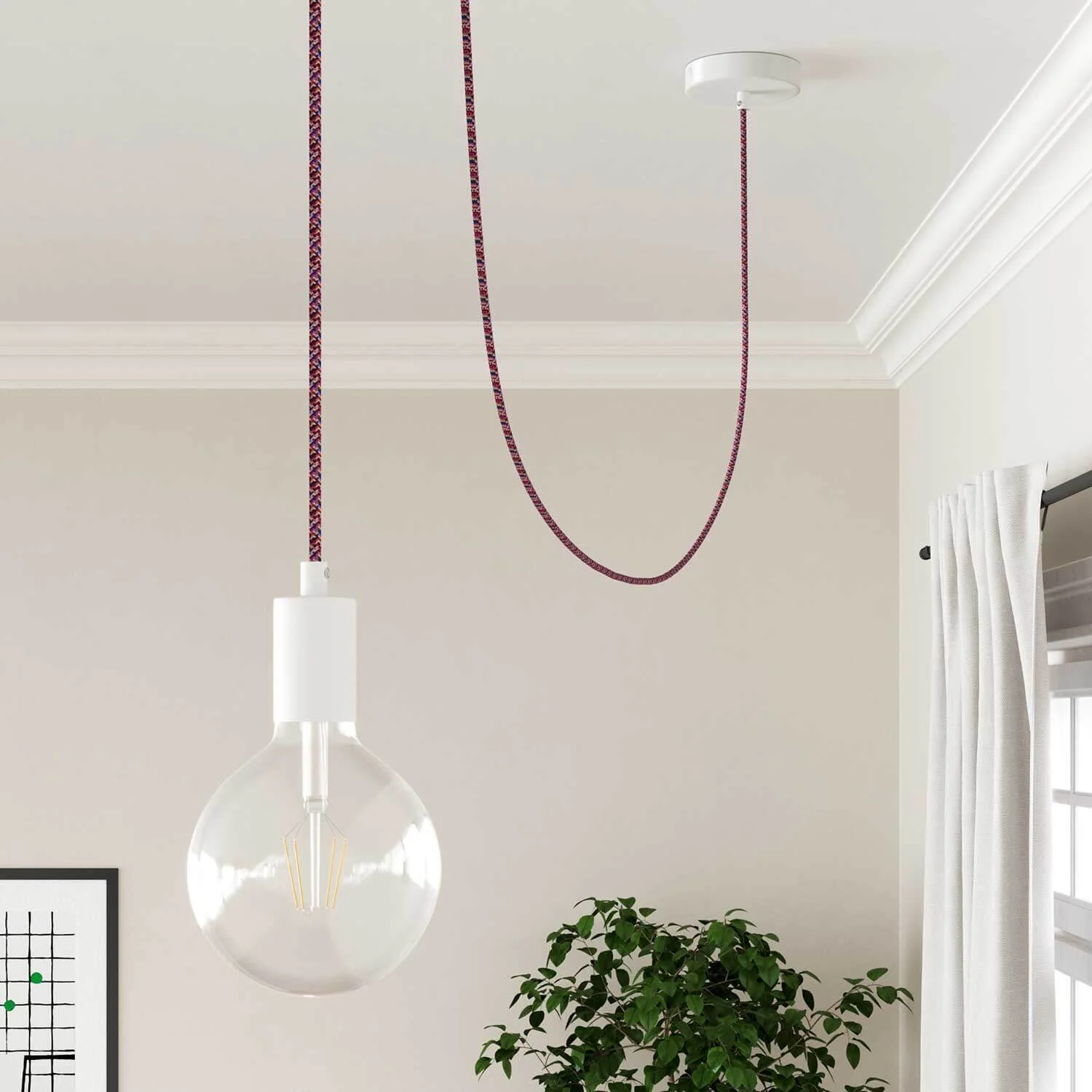 Textilkabel für Beleuchtung Pixel Palette Fuchsia – Das Original Creative Cables, für den perfekten Look deiner Lampen – RX00 - Image 4