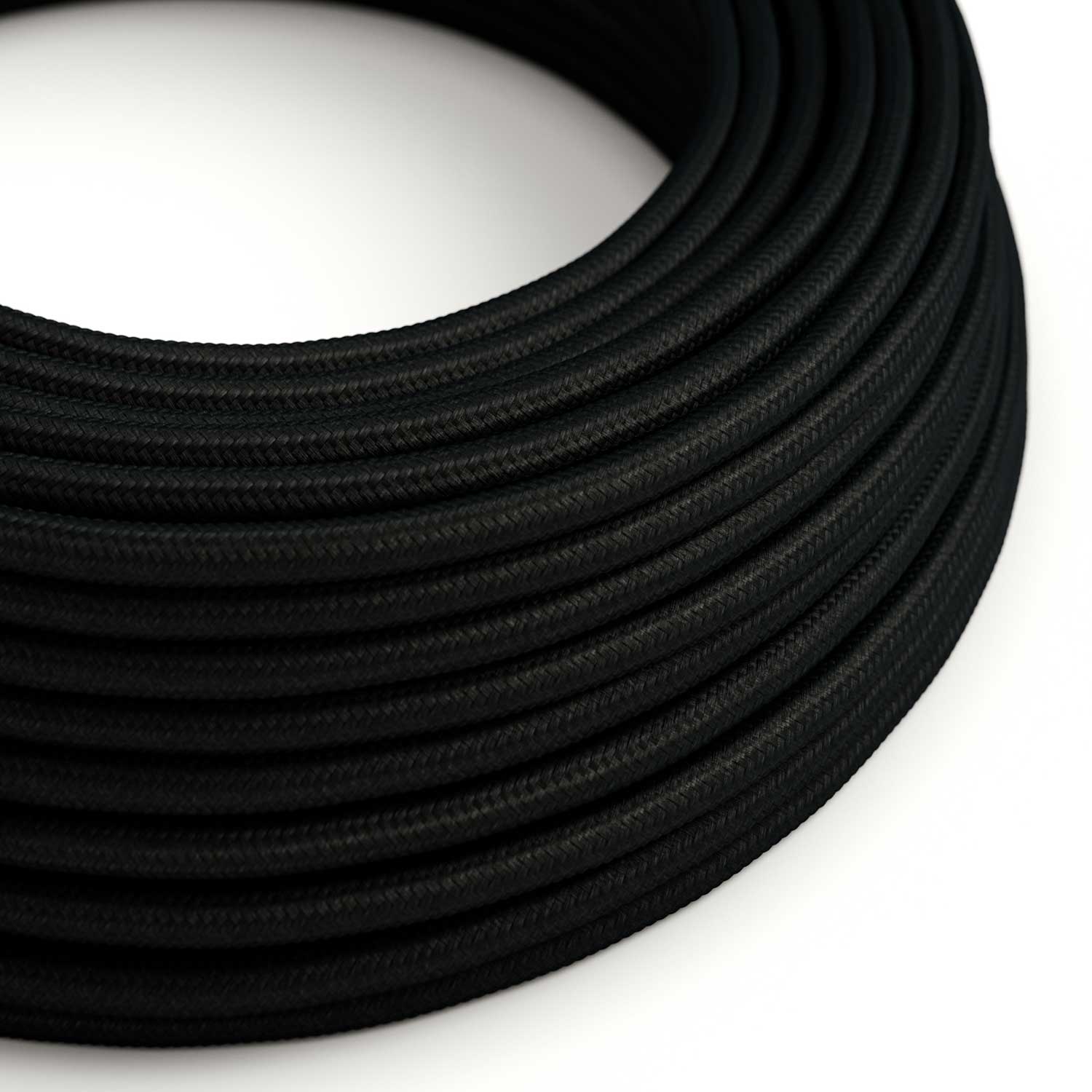 Textilkabel - Schwarzer Rayon RM04 - UL-zertifiziert