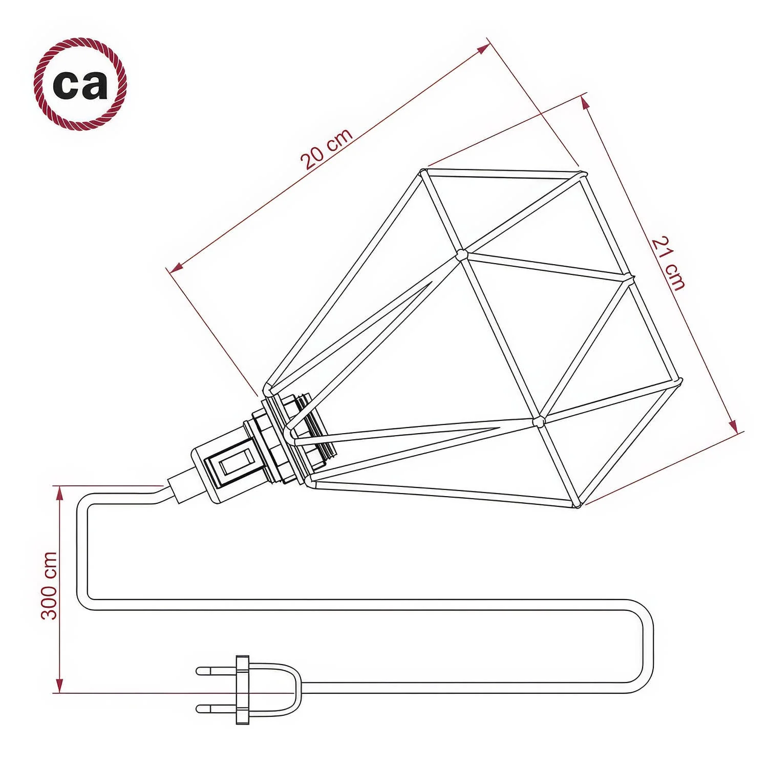 Table Snake – Steckerleuchte mit Diamant-Käfigschirm – Türkis - Image 4