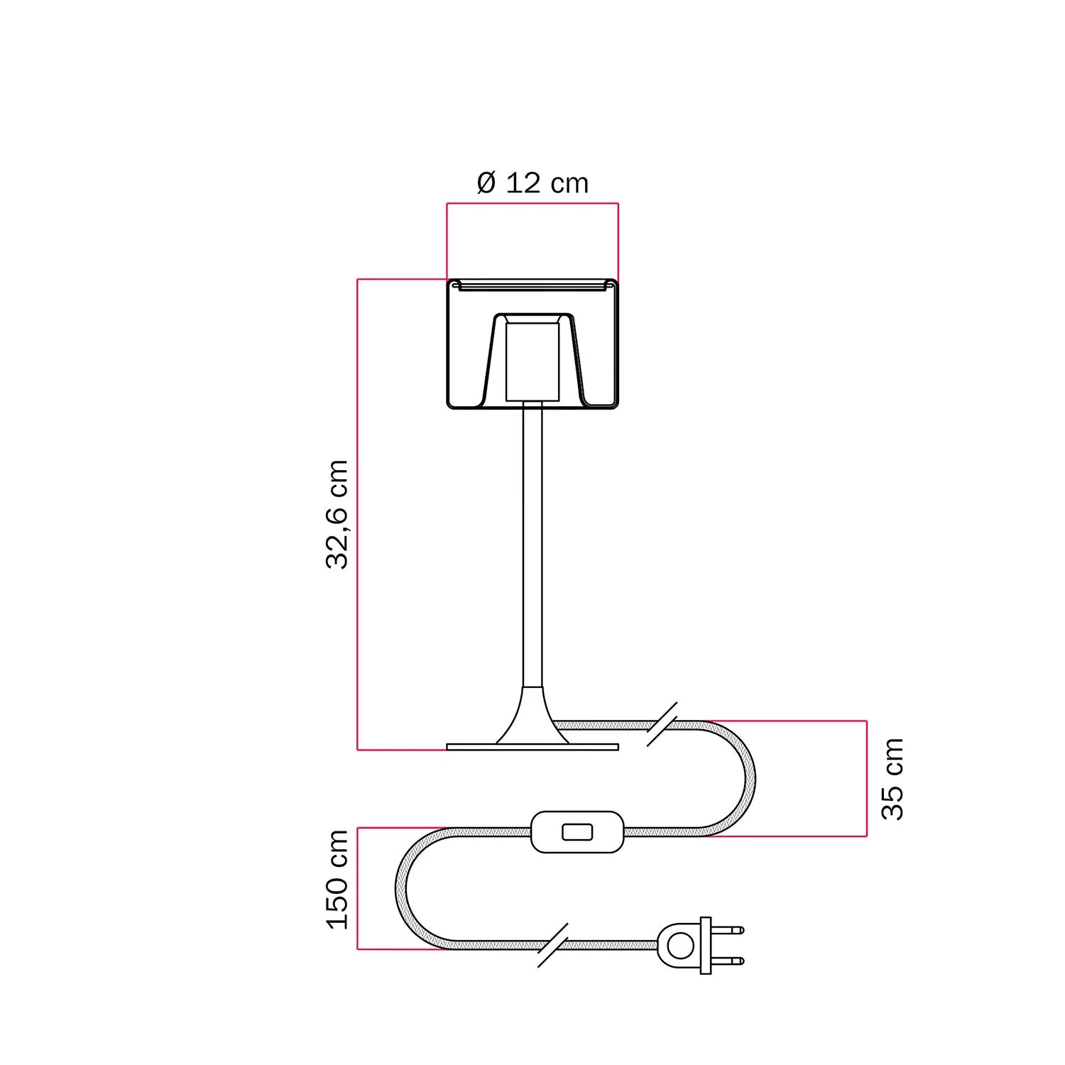 Tischlampe MAG-Y mit runder Metallbasis und Ghost smoky Glühbirne – Schwarz - Image 4
