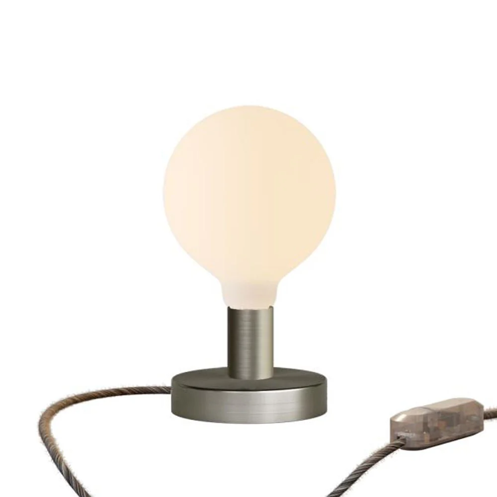 Tischleuchte Posaluce Globo aus Metall – Satin-Titan - Image 5