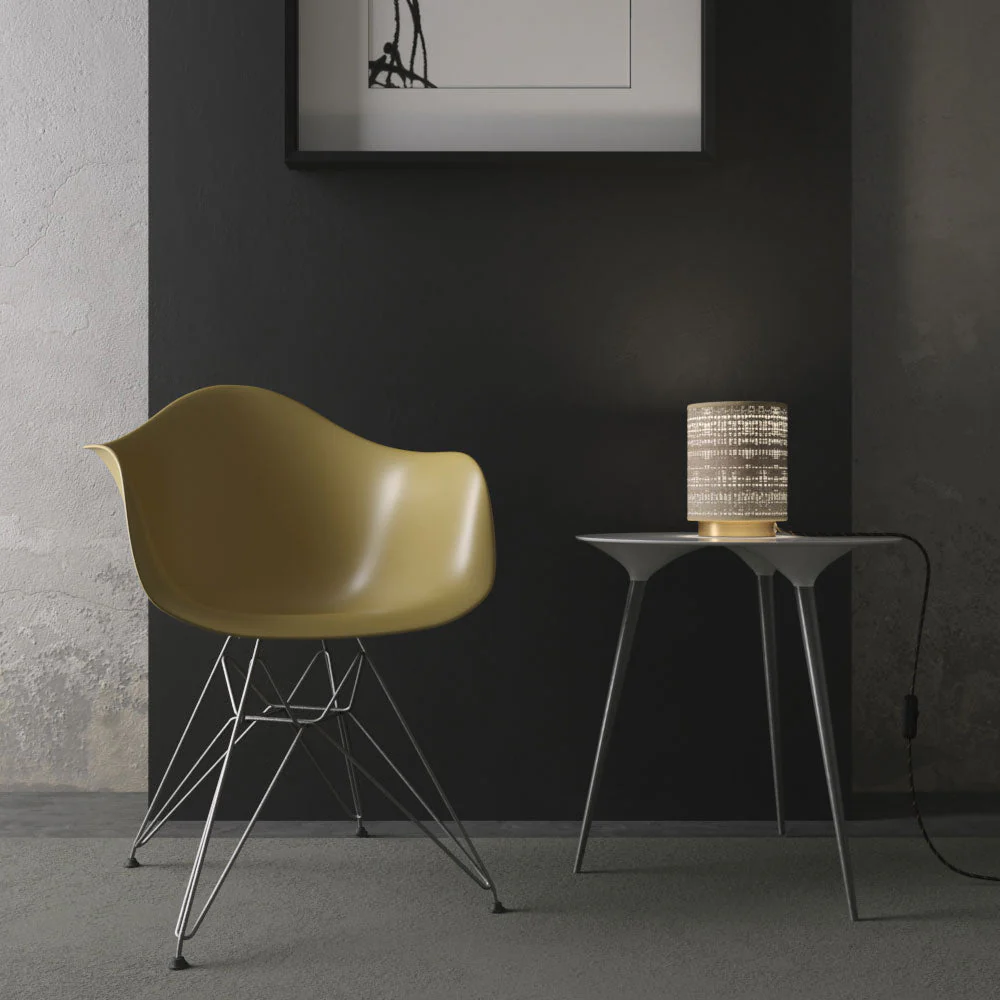 Posaluce für Lampenschirm – Tischlampe aus Metall mit UK-Stecker – Satiniertes Bronze - Image 2
