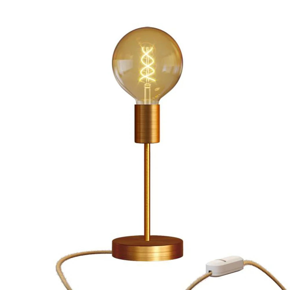 Alzaluce Globo Tischleuchte aus Metall mit UK-Stecker – Satin-Kupfer - Image 5