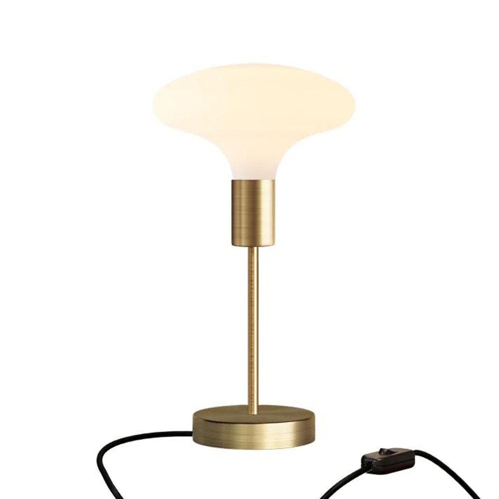 Tischlampe Alzaluce Idra aus Metall, mit UK-Stecker – Satinierte Bronze